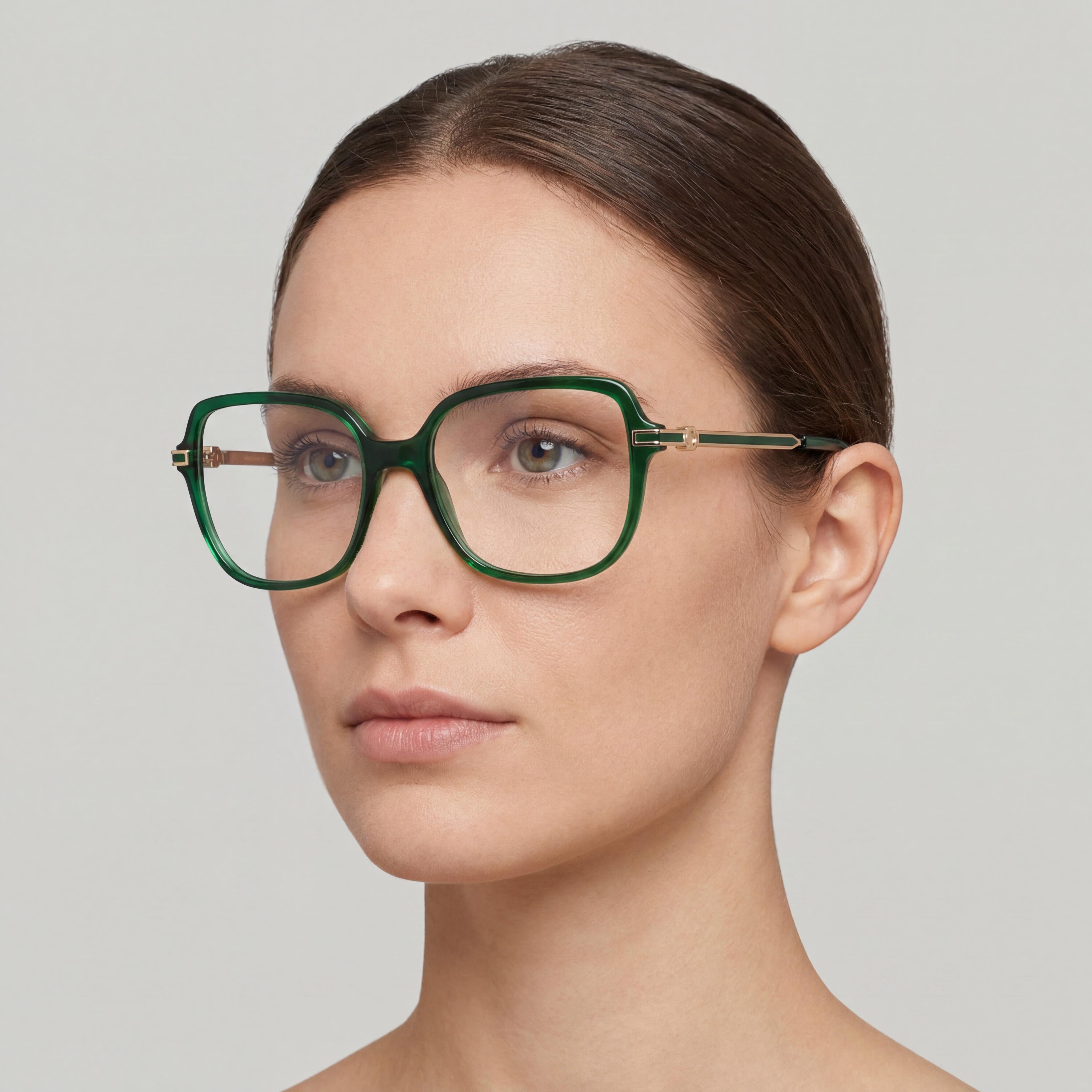 Gafas Ferragamo Sf3012 para mujer, armazón de acetato transparente verde, lentes de 53 mm, puente de 16 mm, patilla de 140 mm, Photo 4
