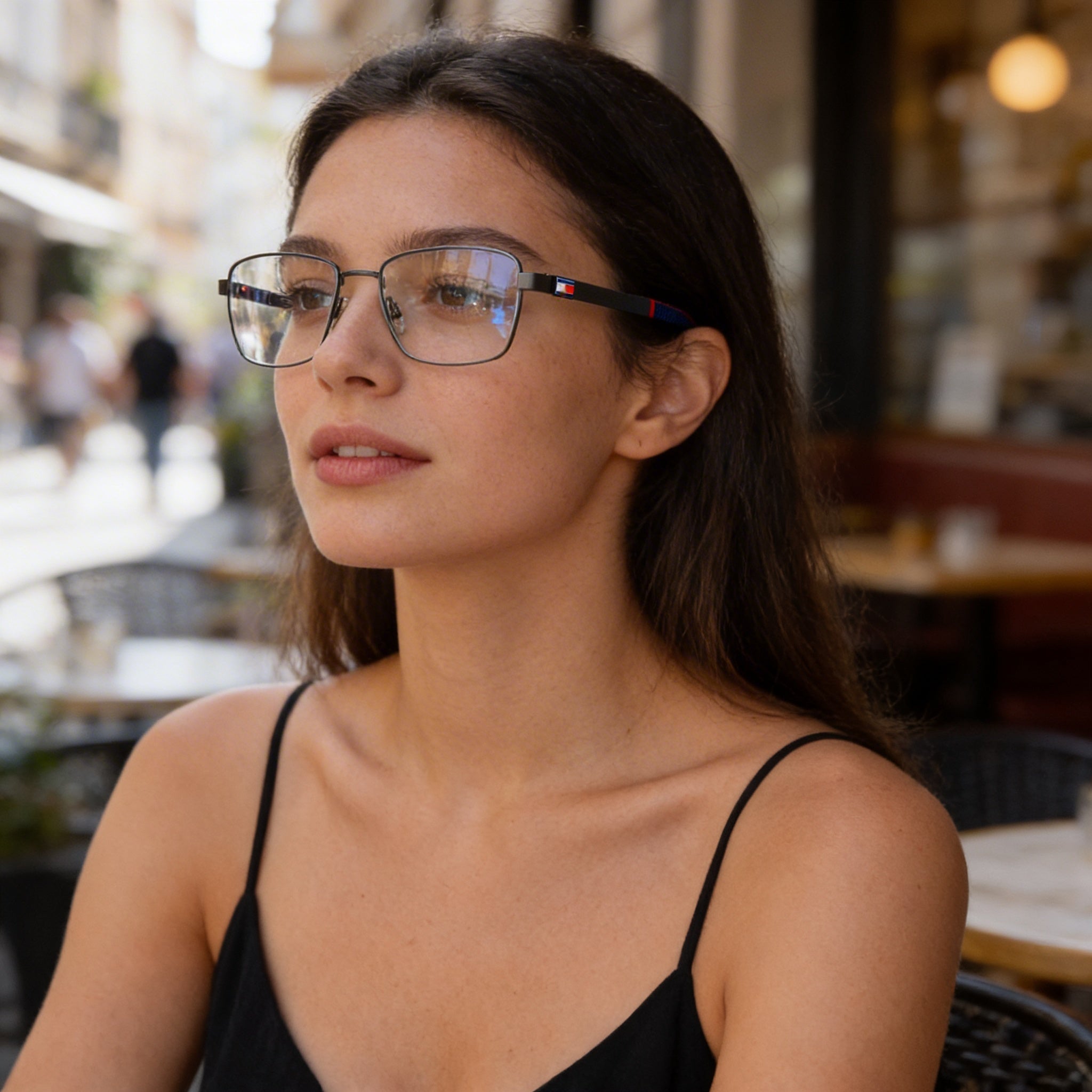 Gafas Unisex Gucci TH 1946 con Montura de Acero Inoxidable Color Rutenio Oscuro Mate, Ancho de Lente 55mm, Photo 4