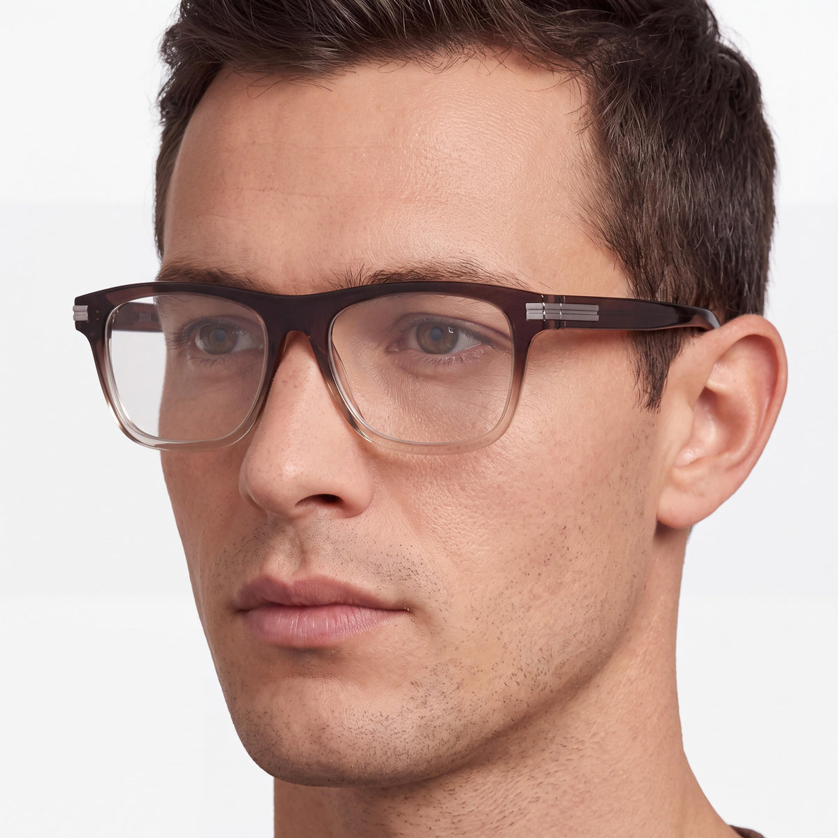 Ermenegildo Zegna Ez5267 Men's Light Brown Dark Brown Plastic Multicolor Lenses Eyewear 54-17-145, Photo 4