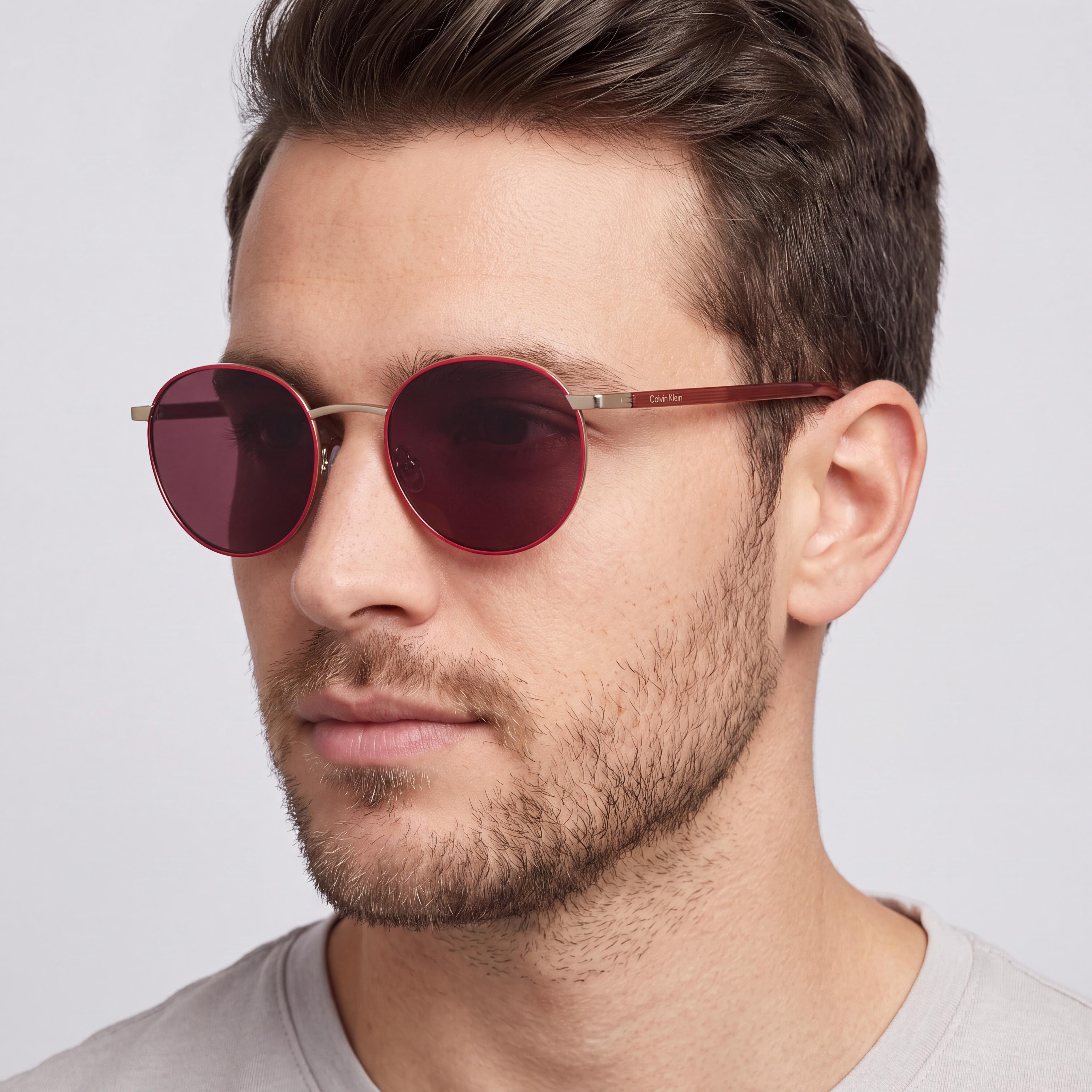 Gafas unisex Calvin Klein Ck23106 con montura de metal rosa y lentes rosas, tamaño 51 mm, Photo 5