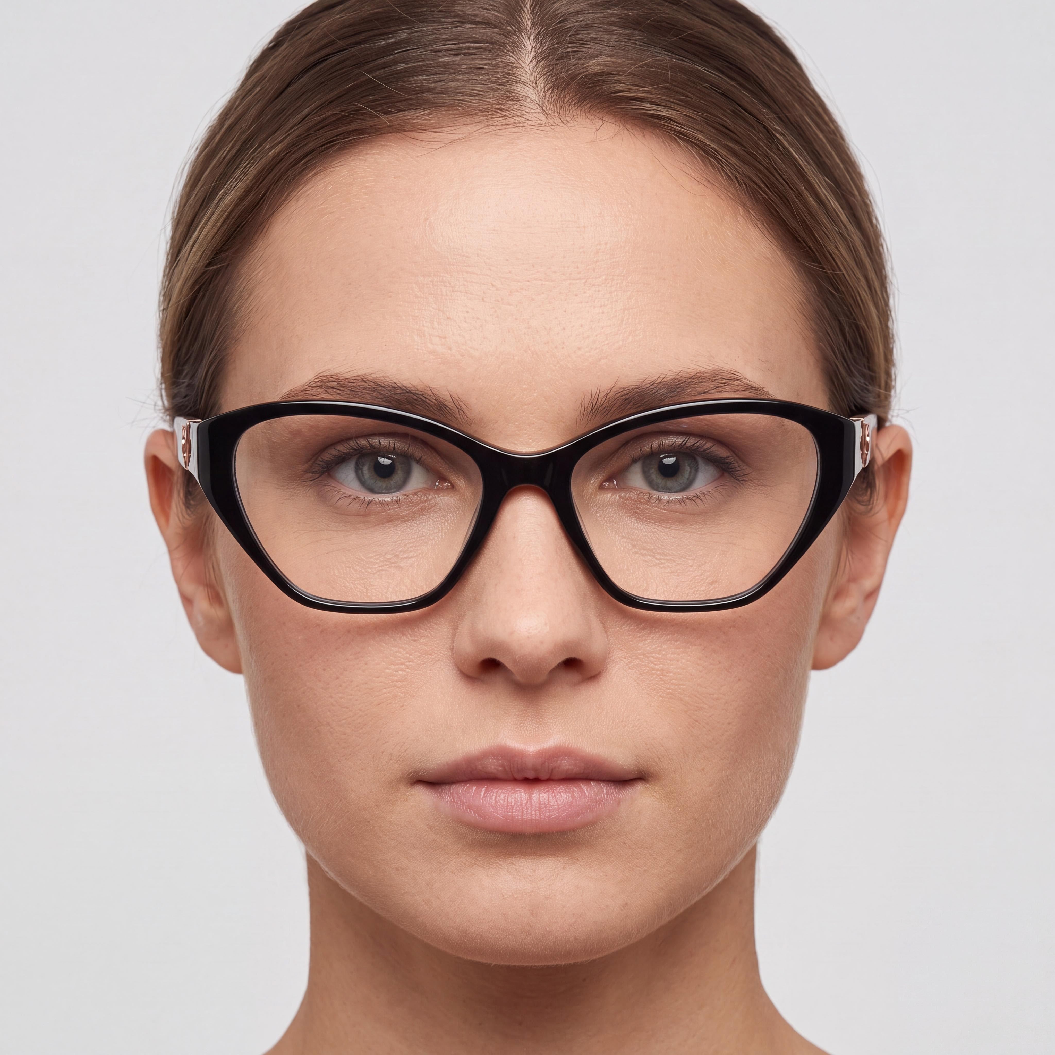 GUESS Gu50162 Women's Shiny Black Blue Frame 53mm Eyeglasses, Photo 4