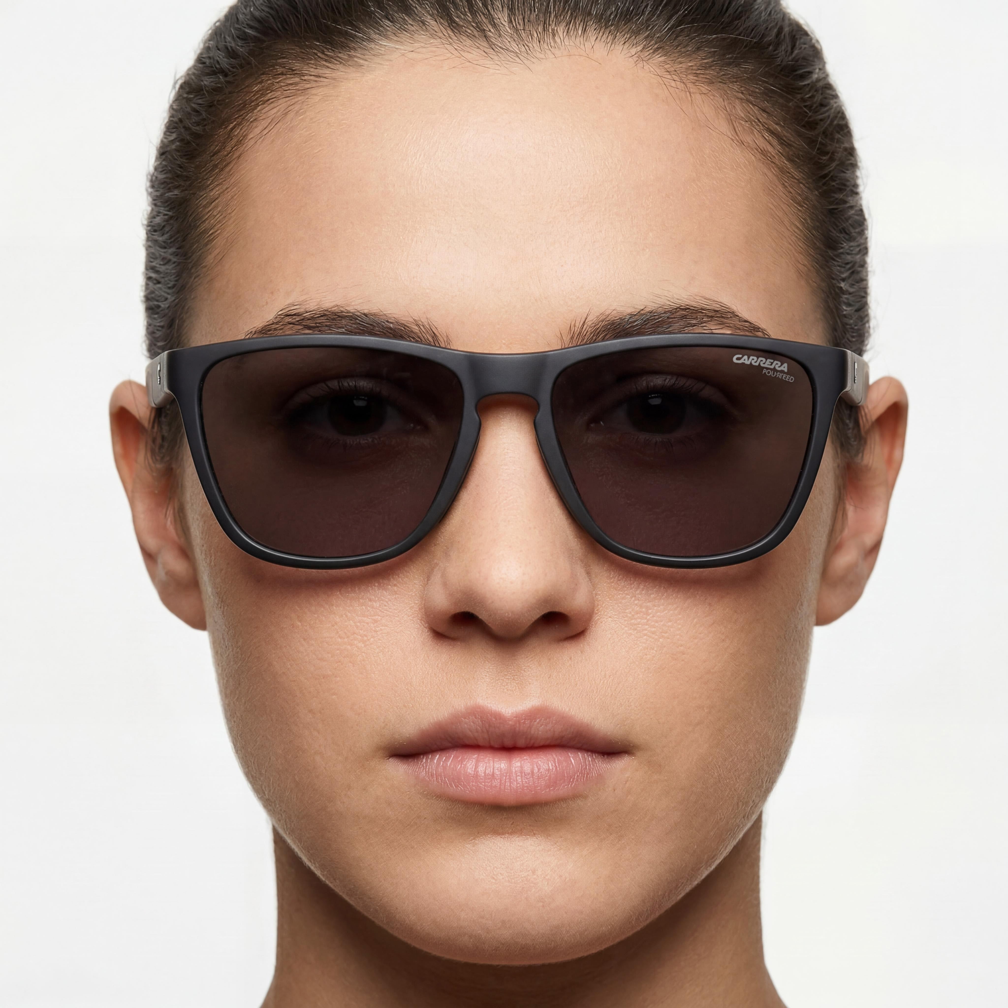 Carrera 8058/S 003 Black Square Polarized Sunglasses Unisex, 56mm, Photo 4