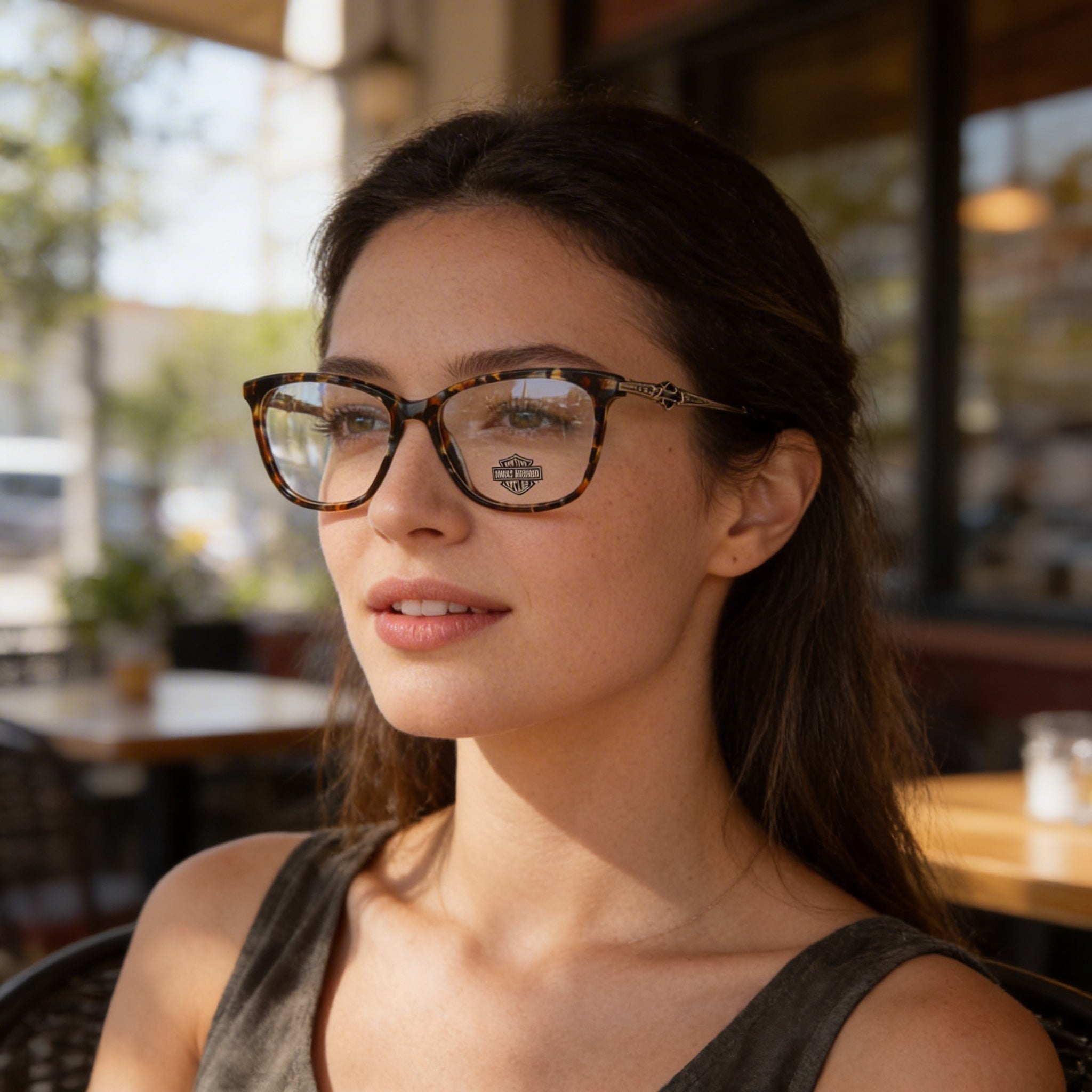 Harley-Davidson Brown Unisex Eyeglasses Frames - Prescription Ready Lenses Can Be Replaced With Custom Prescription Lenses, Photo 4