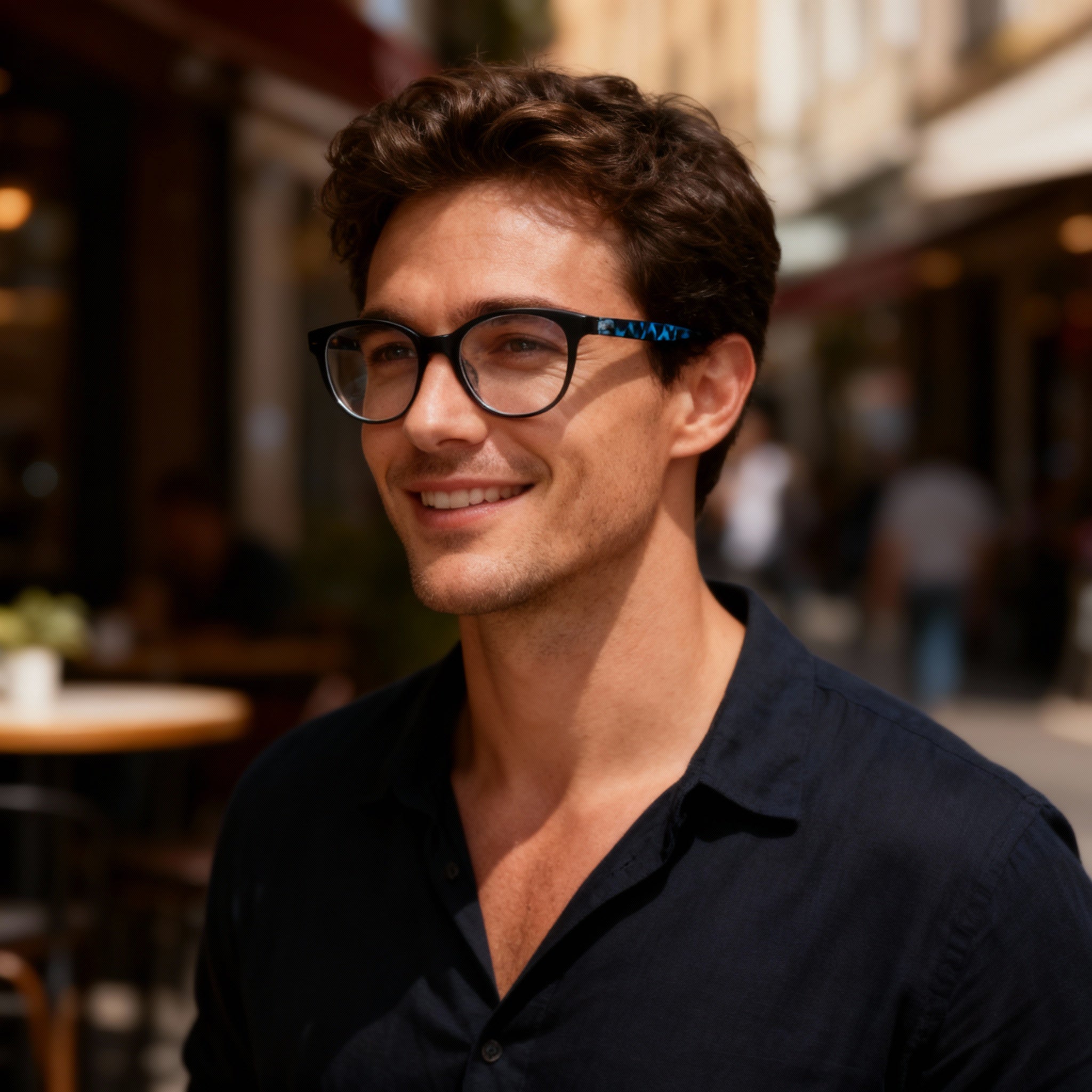 MCALLISTER Mc4511 Men's Full Rim Black Metal Frame Polarized Clear Eyeglasses 54-17-140, Photo 6