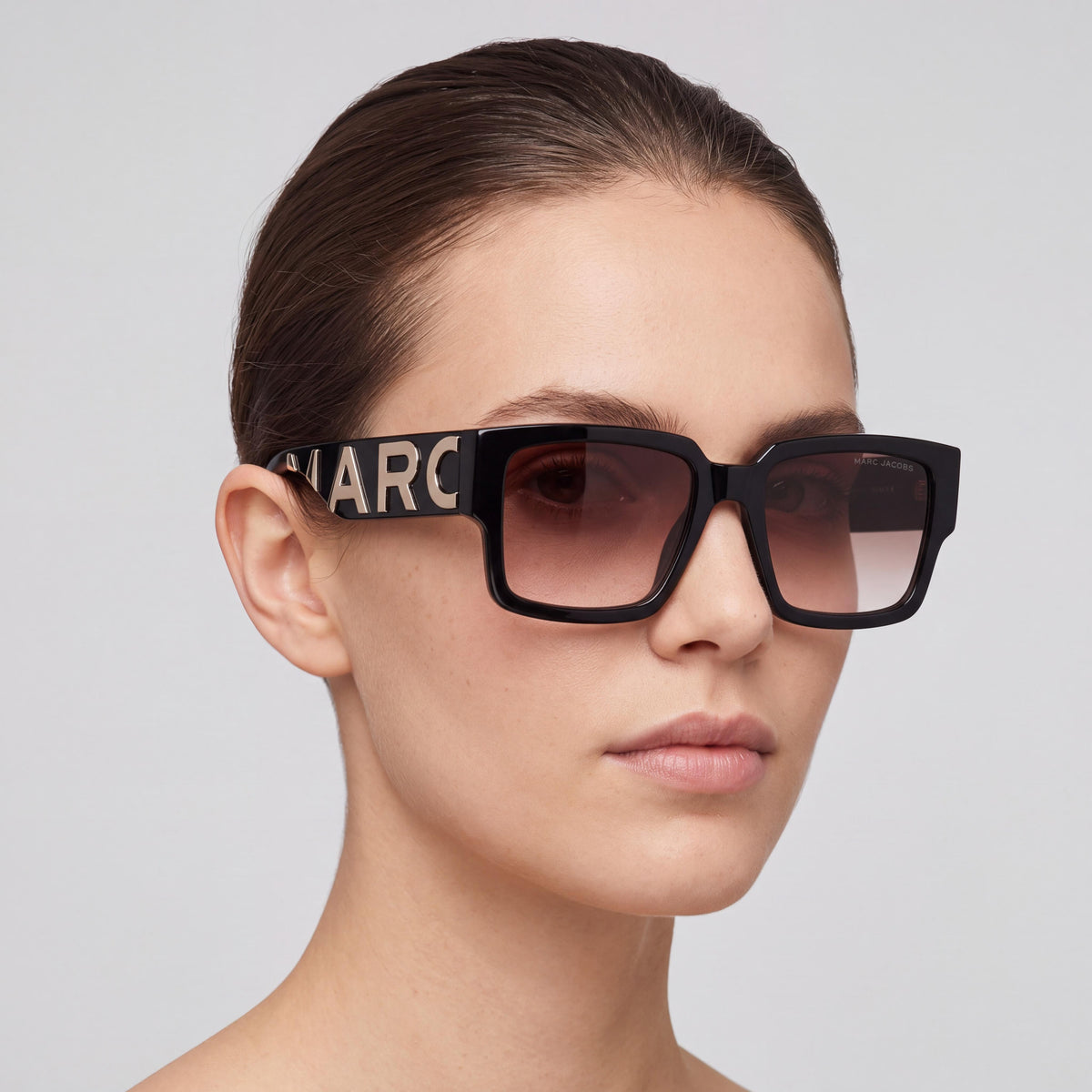 Marc Jacobs 739/S Women's Black White Brown Shaded Classic UV 400 Non-Polarized Sunglasses 54mm, Photo 3