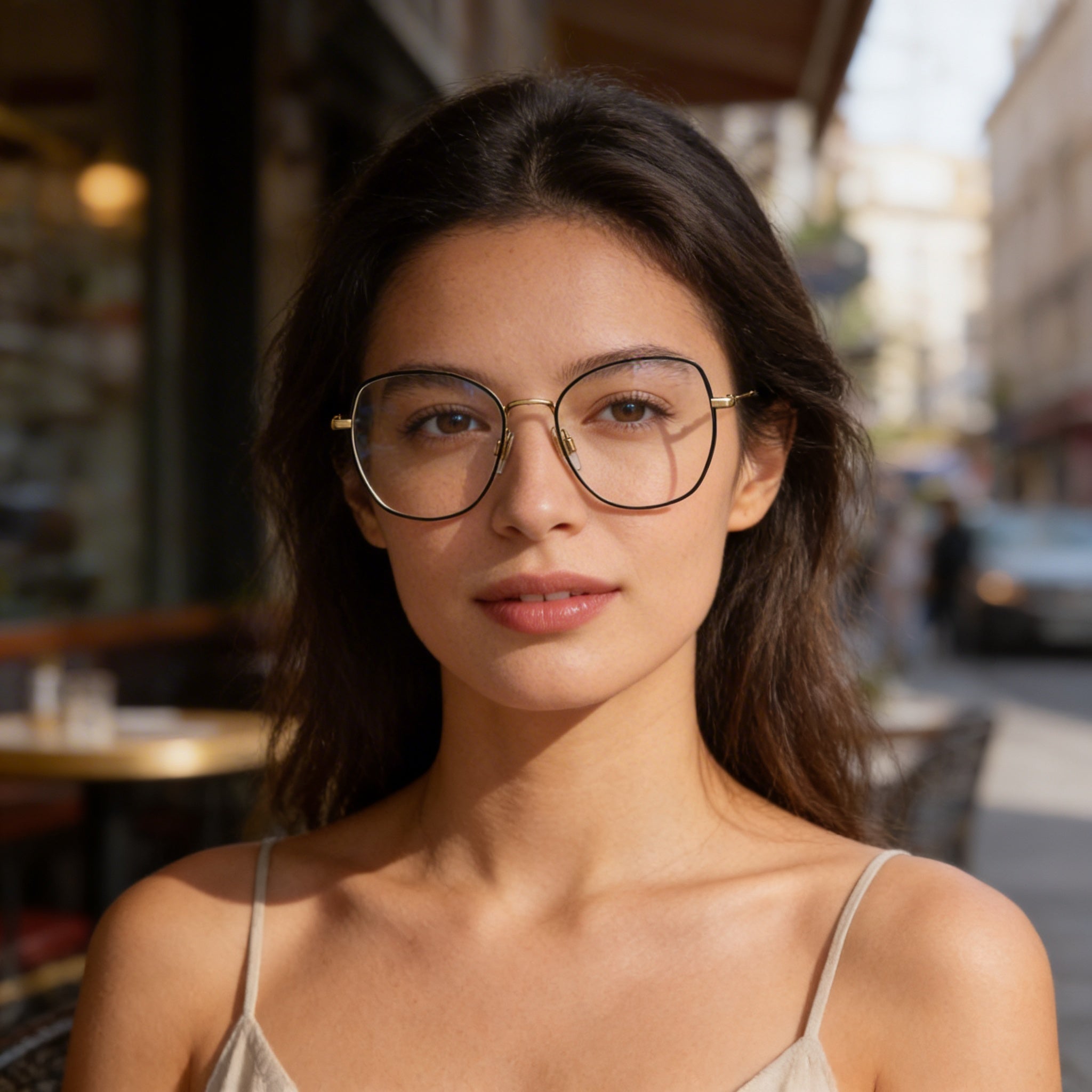 Gafas Levi's Lv 5023 para mujer, de acero inoxidable negro, montura completa, sobredimensionadas, con lentes transparentes listas para graduar, 52 mm, Photo 4