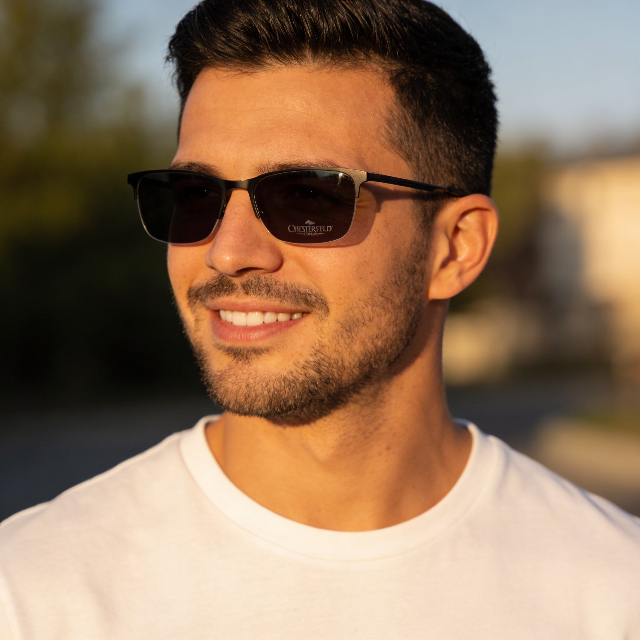 Chesterfield Ch 108xl Men's Black Metal Frame Eyewear with Clear Polycarbonate Lenses 58-19-150, Photo 6