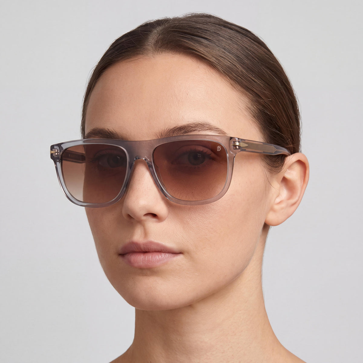 Gafas de sol David Beckham Db 7111/S de acetato para mujer, cuadradas, sombreadas en gris-marrón, no polarizadas, UV 400, 56-17-145, Photo 4