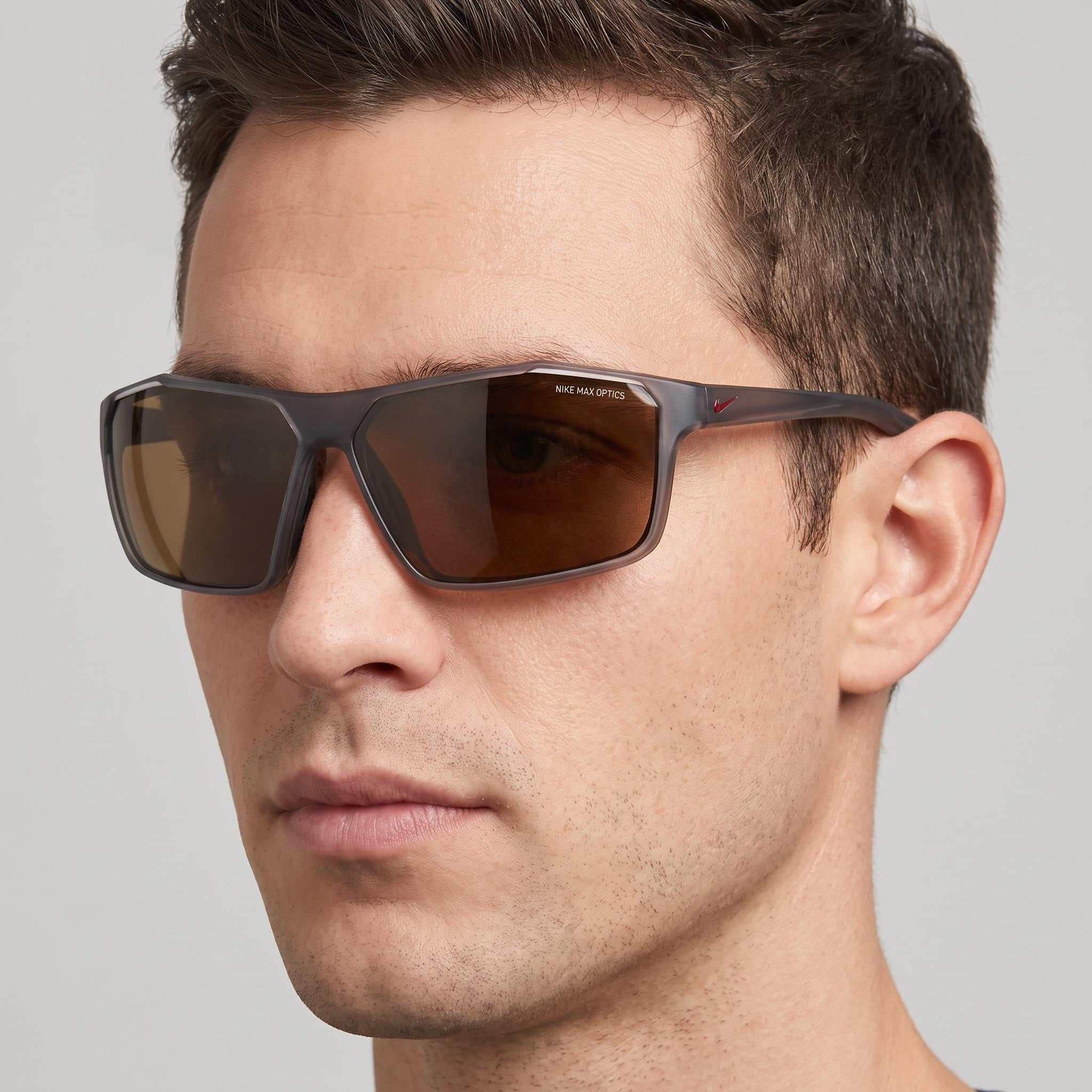 Nike Windstorm M Cw4672 Men's Matte Dark Grey Brown Bronze Titanium UV Protection Sunglasses 65mm, Photo 4