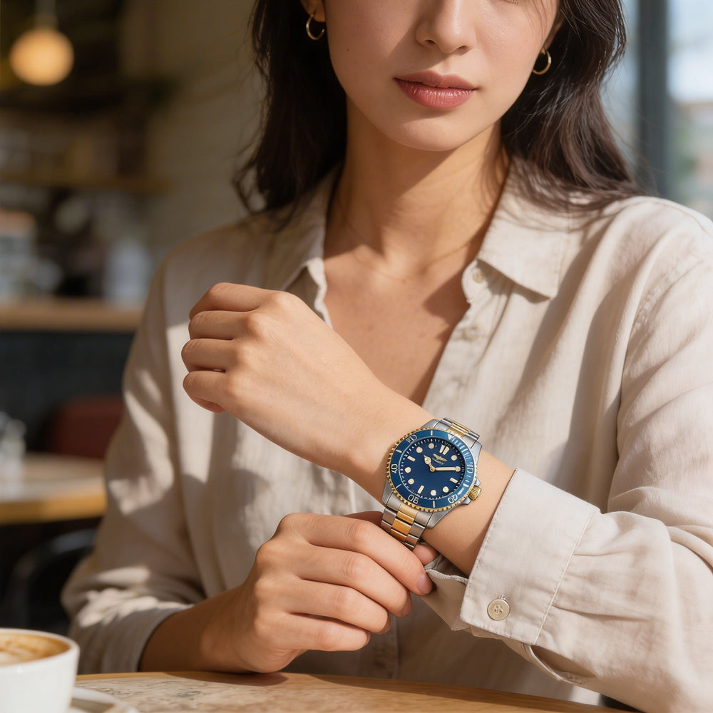 Reloj Invicta Pro Diver 49696 para hombre, de acero inoxidable plateado, esfera azul, cuarzo, resistente al agua hasta 10 ATM, 43 mm