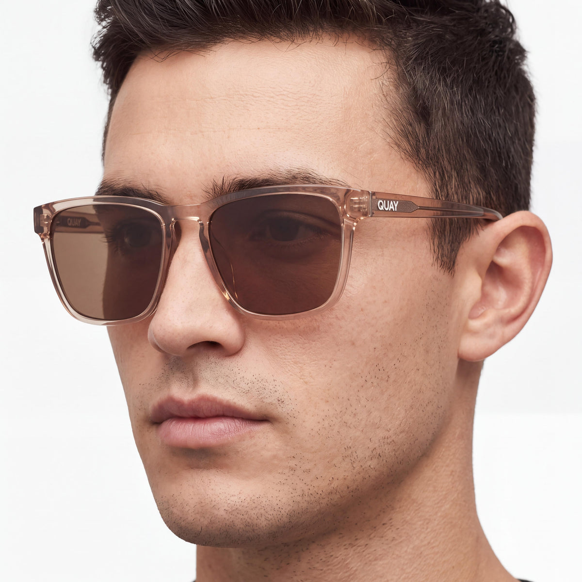 QUAY AUSTRALIA Unplugged Men's INJECTION Oat Brown Frame Brown Polarized UV Protection Sunglasses 145-18-144mm, Photo 5