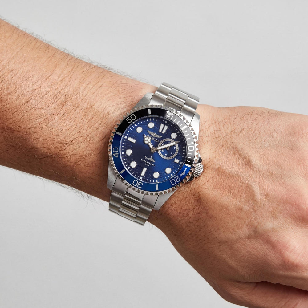 Invicta Pro Diver 49278 Men's Quartz Stainless Steel Watch, Blue Dial, 43mm Case, 10 ATM Water Resistant