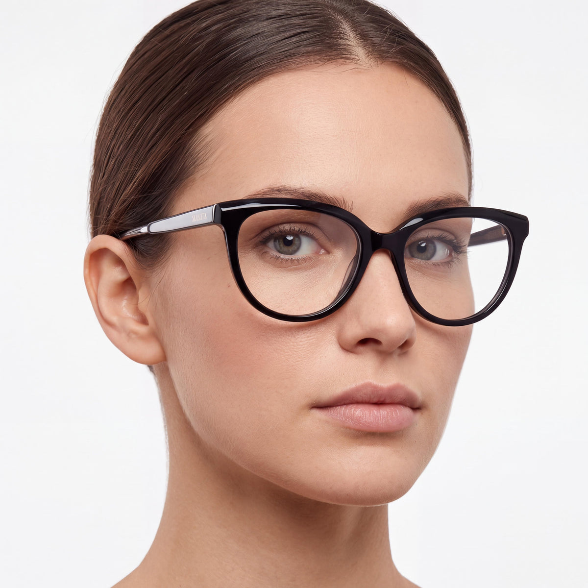 Max & Co. MO5125 Style Women's Optical Eyeglasses featuring a Black Acetate Frame, Lens Width 53mm, Photo 4