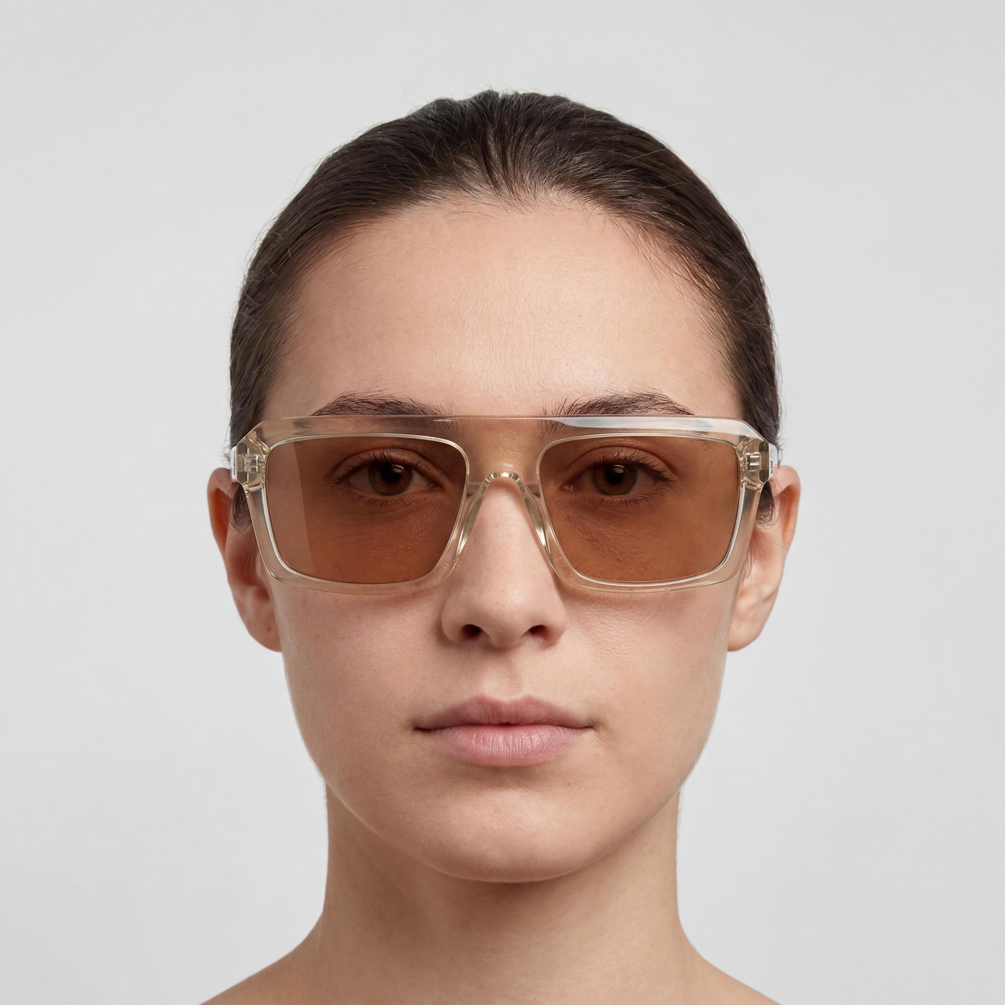 adidas Originals Or0133 Unisex Shiny Light Yellow Plastic Frame Gold Polycarbonate Lens Eyewear 55-17-145, Photo 4
