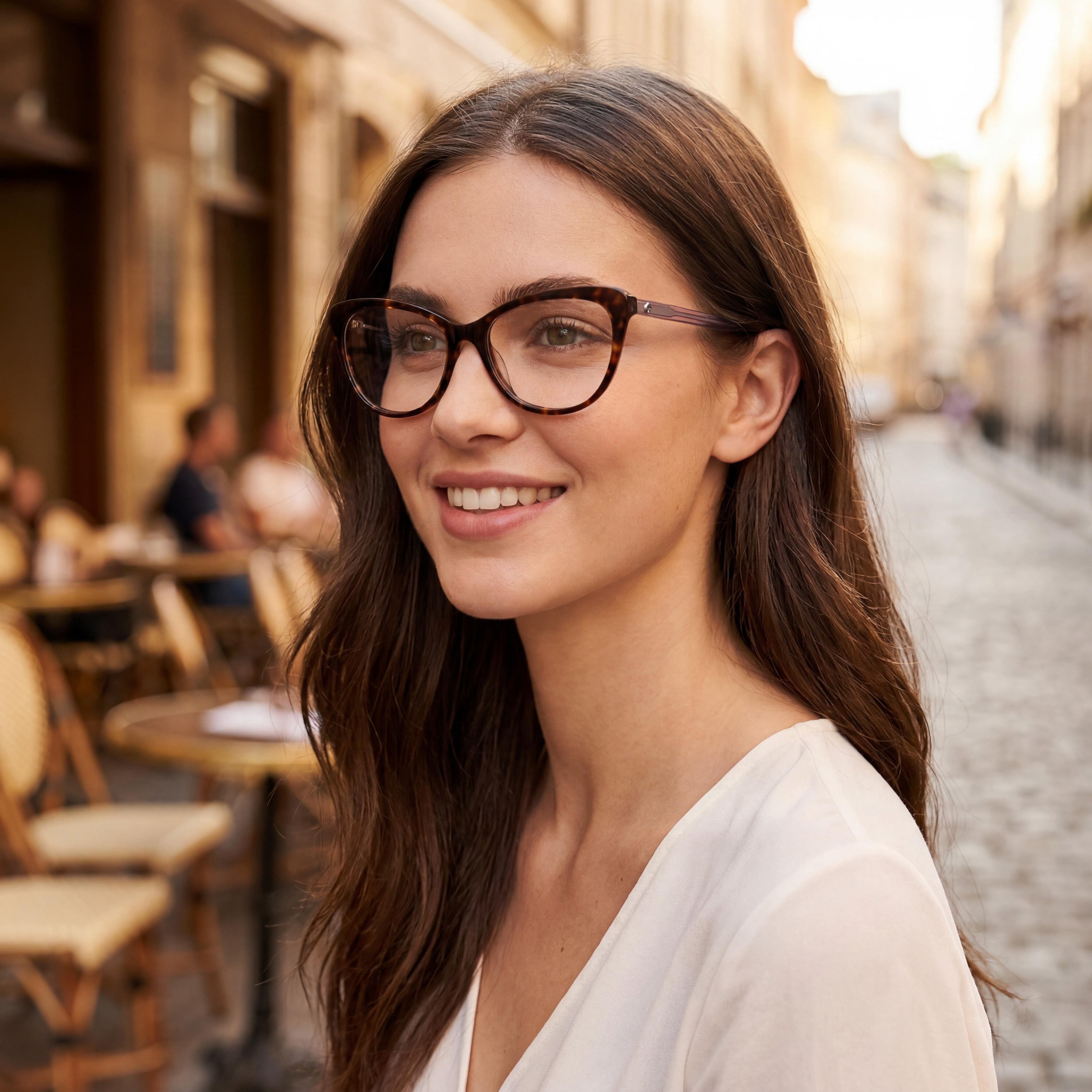 Gafas kate spade new york clásicas para mujer, montura de plástico marrón habana con lentes de policarbonato 52 mm, Photo 5