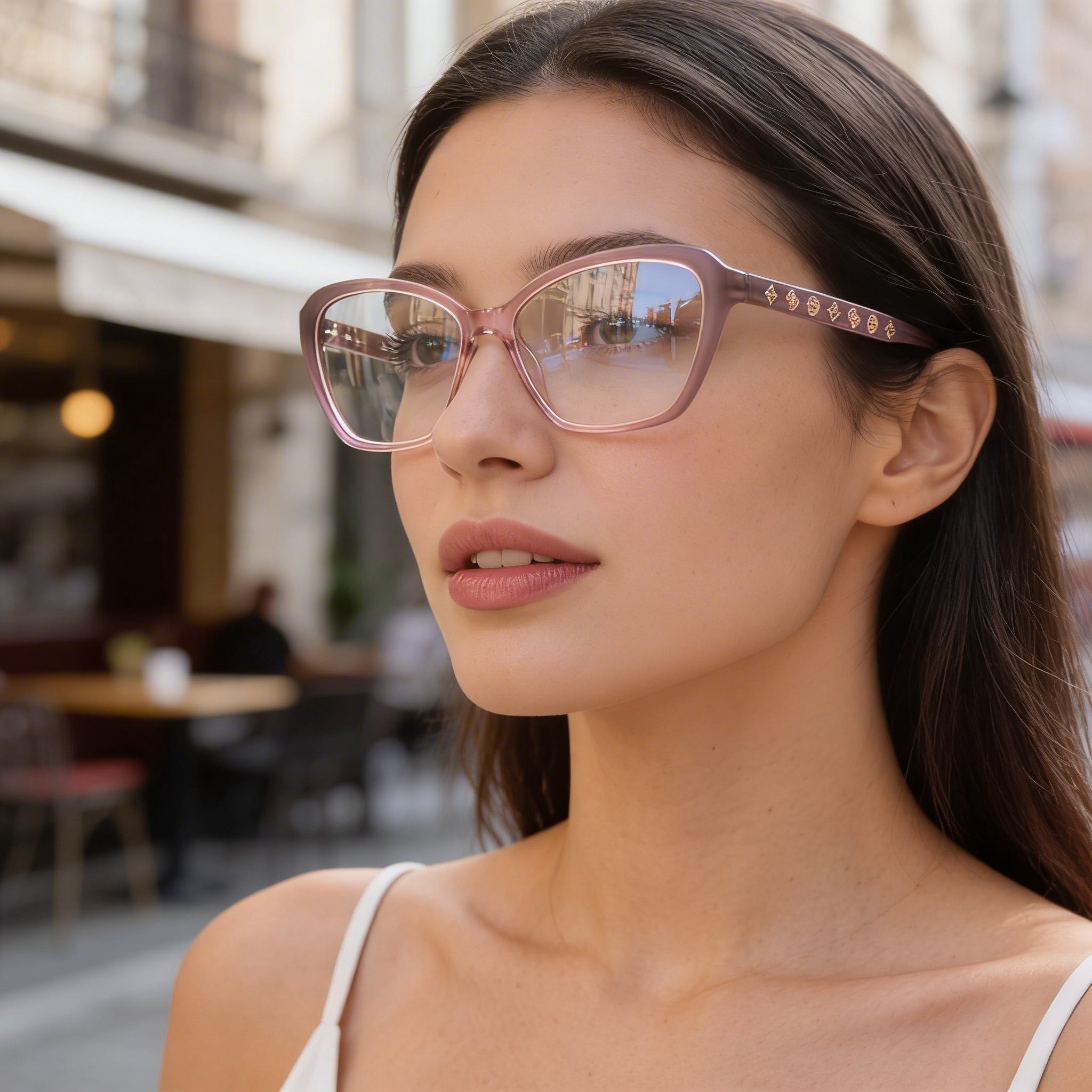 Marcolin GU50115 Eyewear, Women's, Grey Gradient Plastic Frame, Multicoloured Lens, 2-14-140, Photo 3