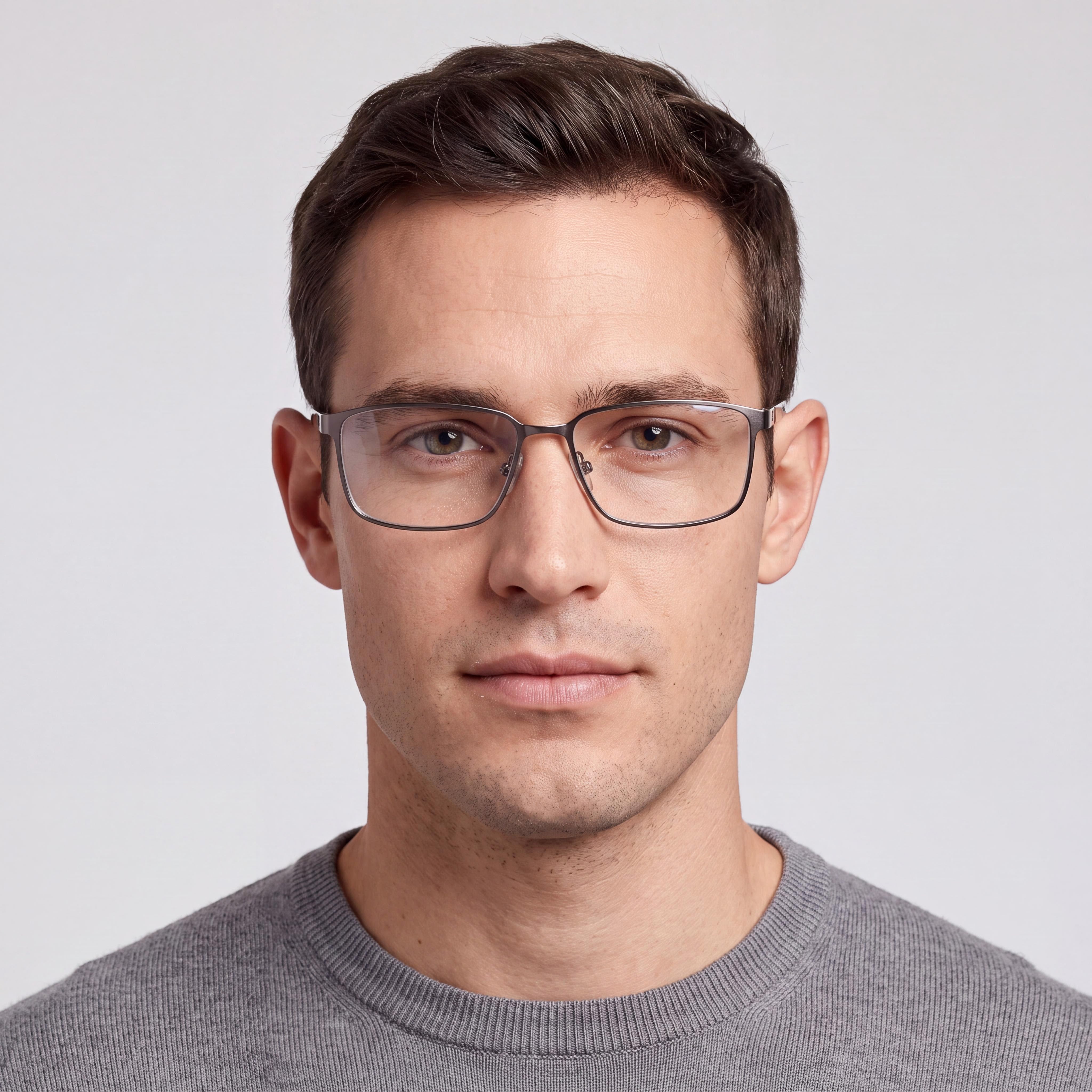 Gafas Guess Gu50244 Unisex de Montura Metálica, Gunmetal con Cristales de Policarbonato Transparentes, 55mm, Photo 4