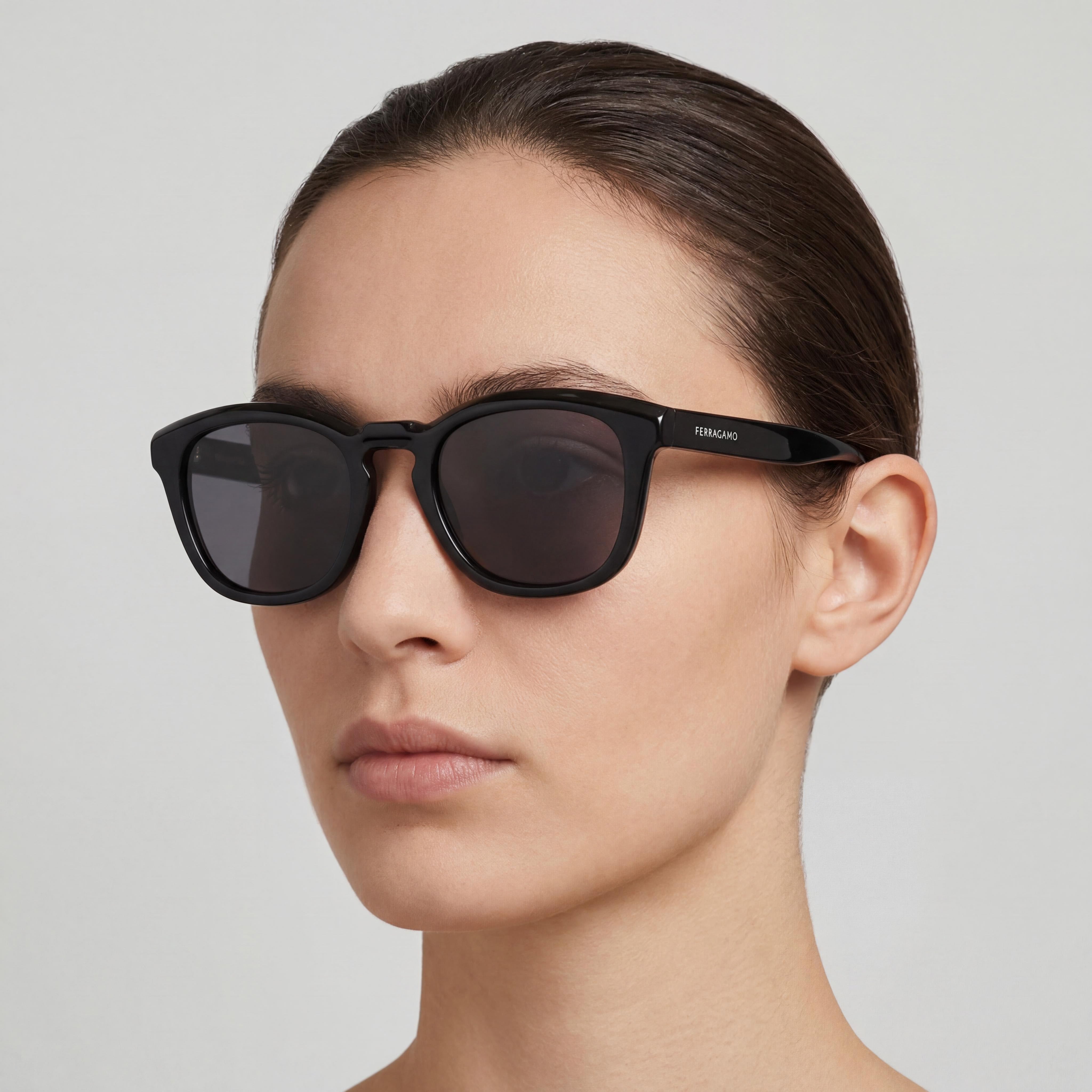 Ferragamo Sf2040se Unisex Black Titanium Eyeglasses with 50mm Lens Width, 21mm Bridge Width, 145mm Temple Length, Photo 5