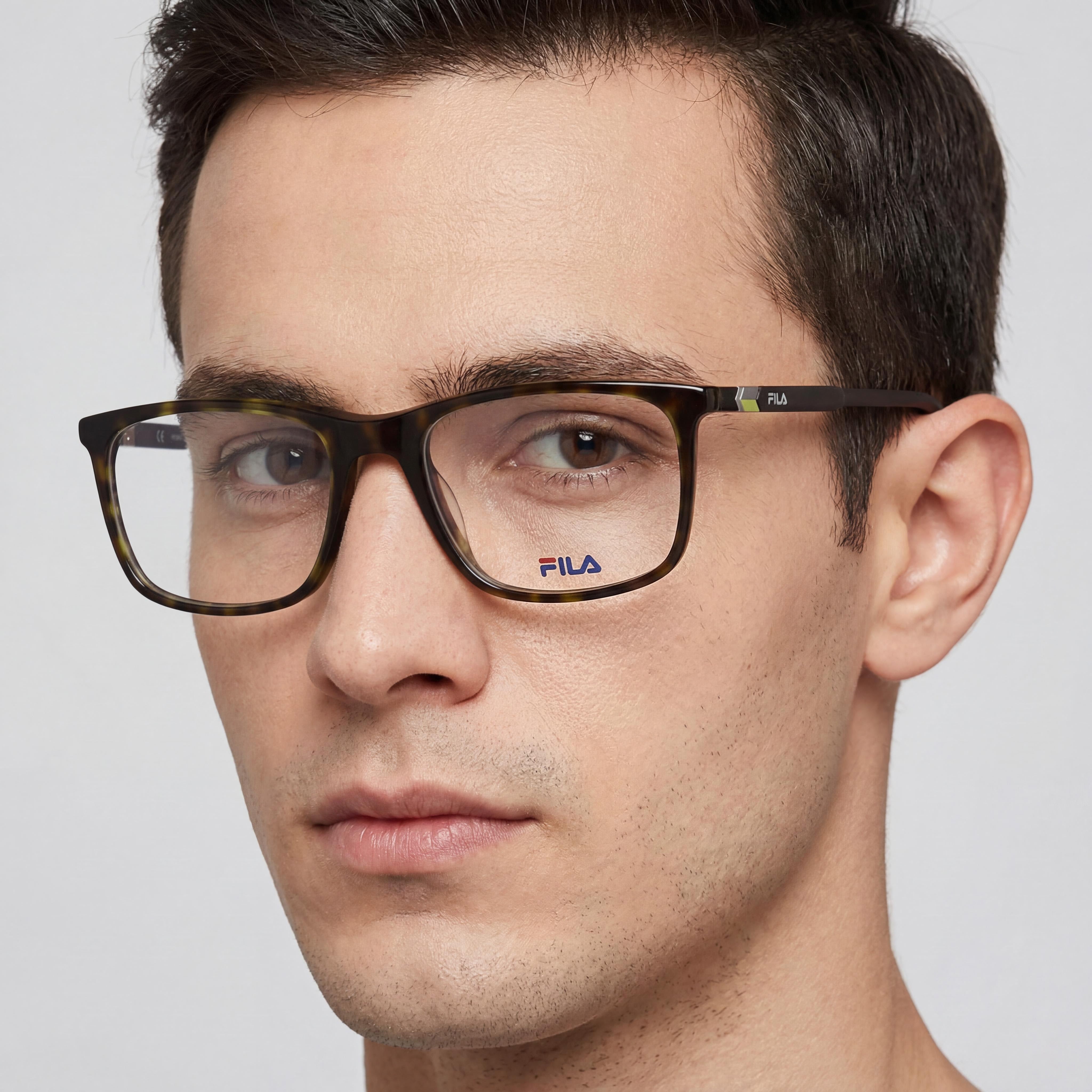 FILA Unisex FULL-FRAME Dark Havana Acetate + Metal Frame Havana Polycarbonate Lens Sunglasses 53mm, Photo 4