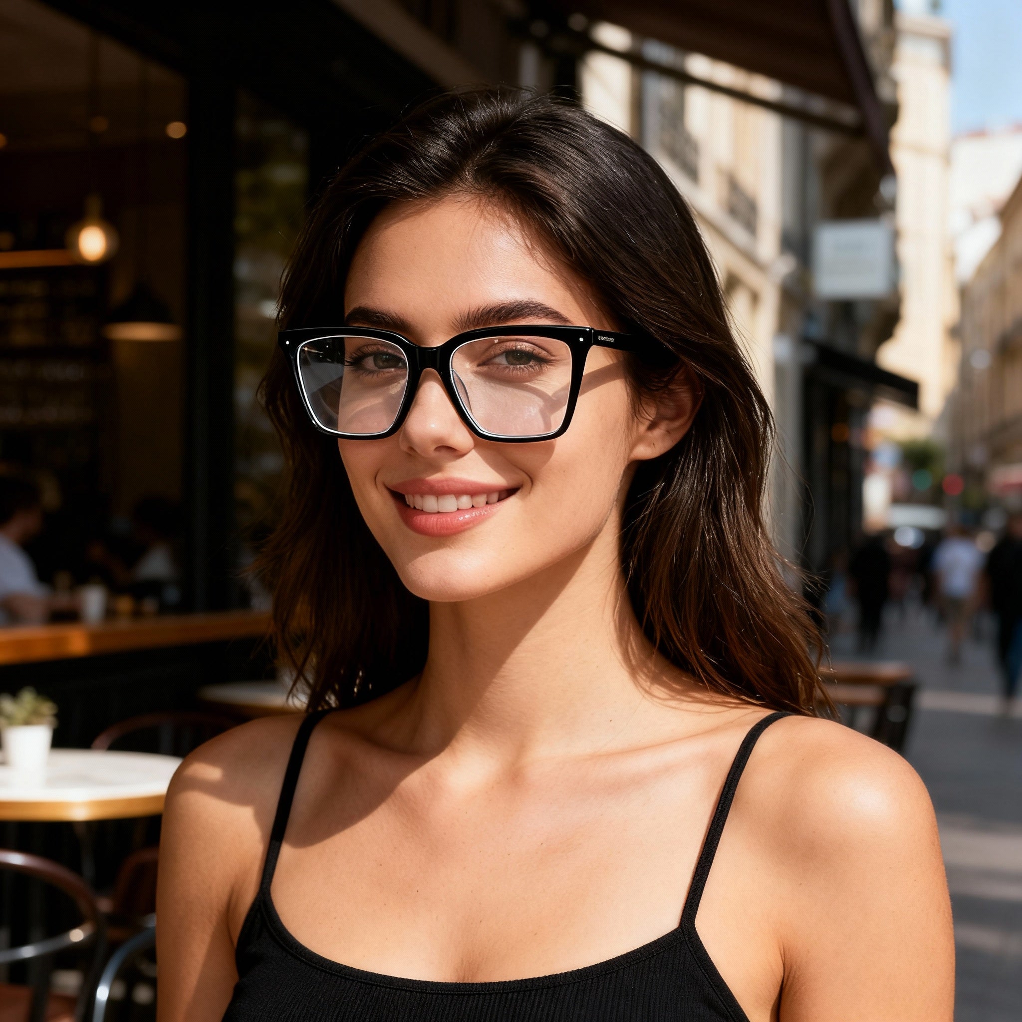 Calvin Klein Ck23513 Unisex Acetate Optical Eyeglasses with Black Frame and Black Lenses, 54mm, Photo 5