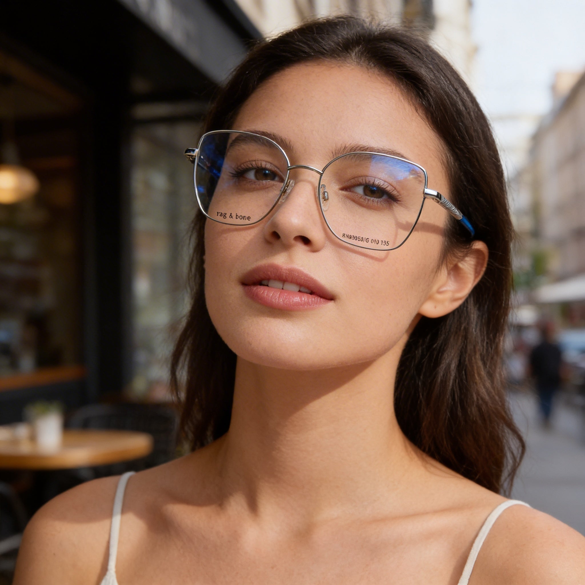 Rag & Bone Modern Women's Palladium Alloy Steel Frame Polycarbonate Lens Sunglasses with UV Protection 53mm, Photo 4