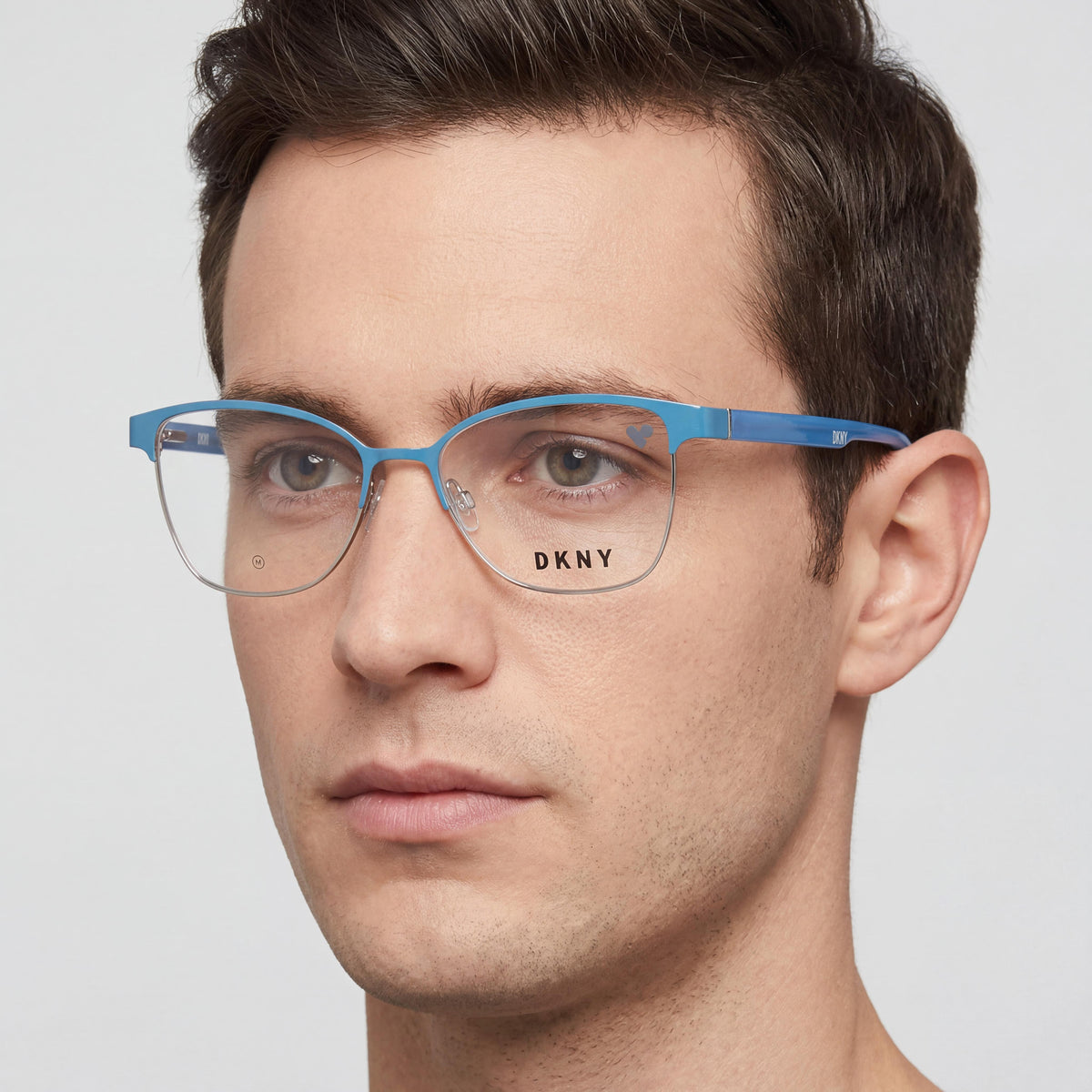 DKNY DK3007 Blue Teal Square Sunglasses Unisex, 52mm, Photo 3