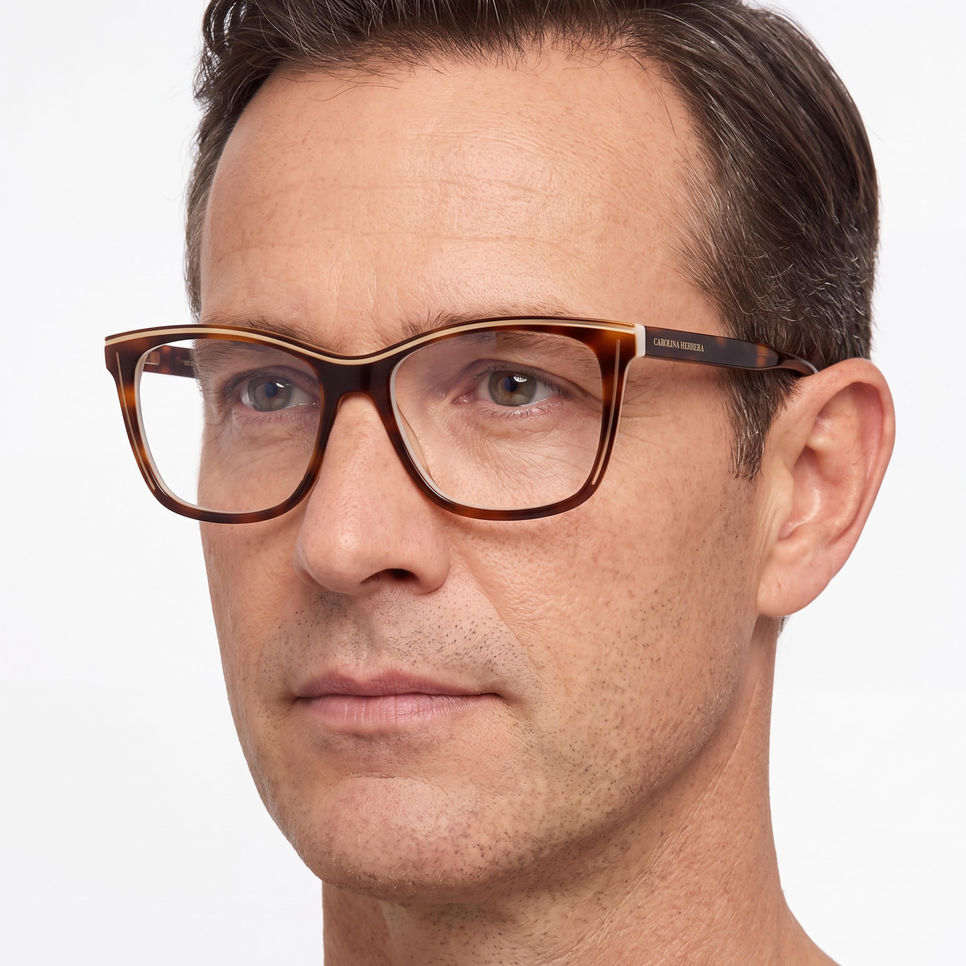 Carolina Herrera Her 0172 Men's Acetate Frame Non-Polarised Polycarbonate Lens Havana White 53mm, Photo 4