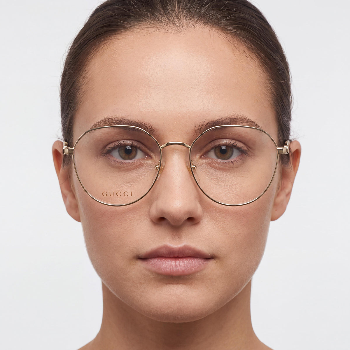 Gafas Gucci GG1145O para mujer, de metal dorado, forma ovalada y montura completa, con 54 mm de ancho de lente, 16 mm de ancho de puente y 140 mm de longitud de varilla, Photo 4