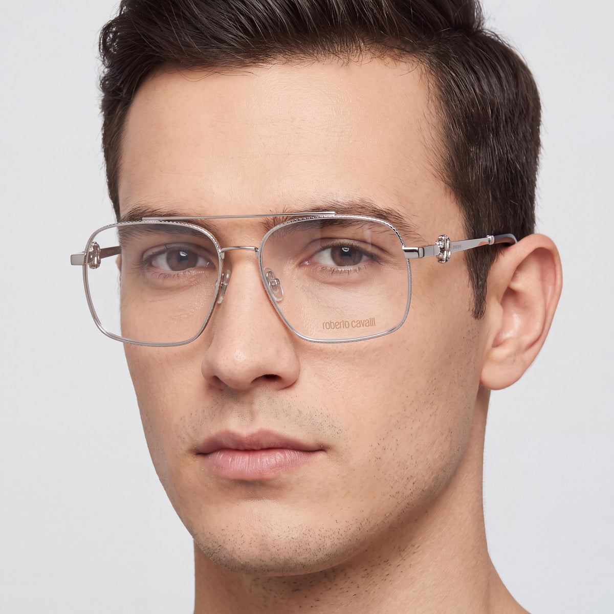 Just Cavalli VRC028 Rose Gold Aviator Unisex Eyeglasses, Metal 58mm, Photo 4