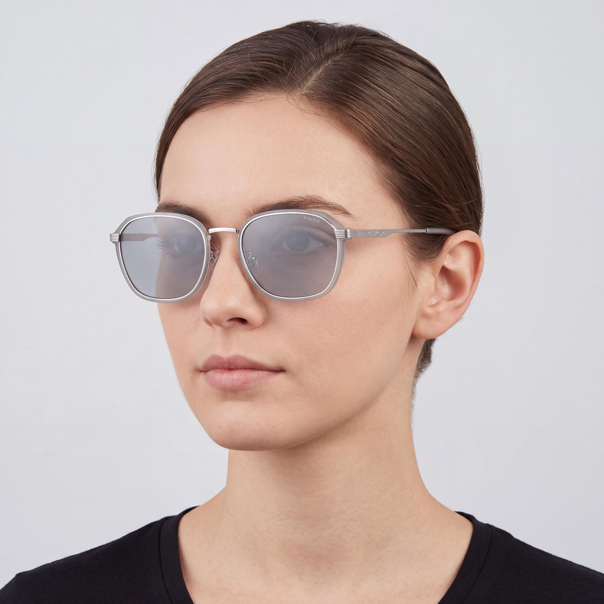 Gafas de sol Police Spld46 para mujer, metal Palladio, gris verde, 53 mm, Photo 4