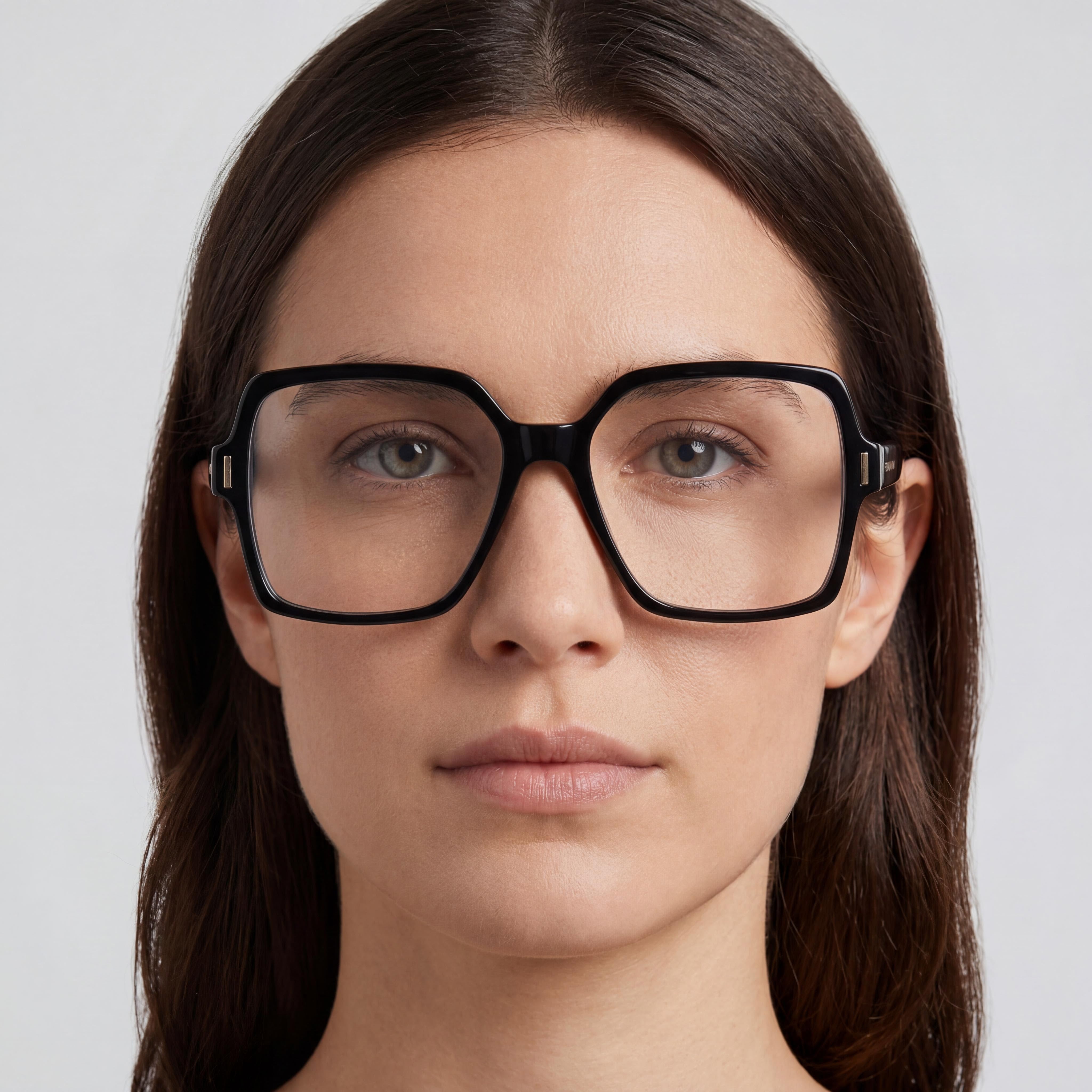 Ferragamo Sf3031 Eyeglasses for Women, Black Acetate Frame with Clear Polycarbonate Lenses, 56mm, Photo 4