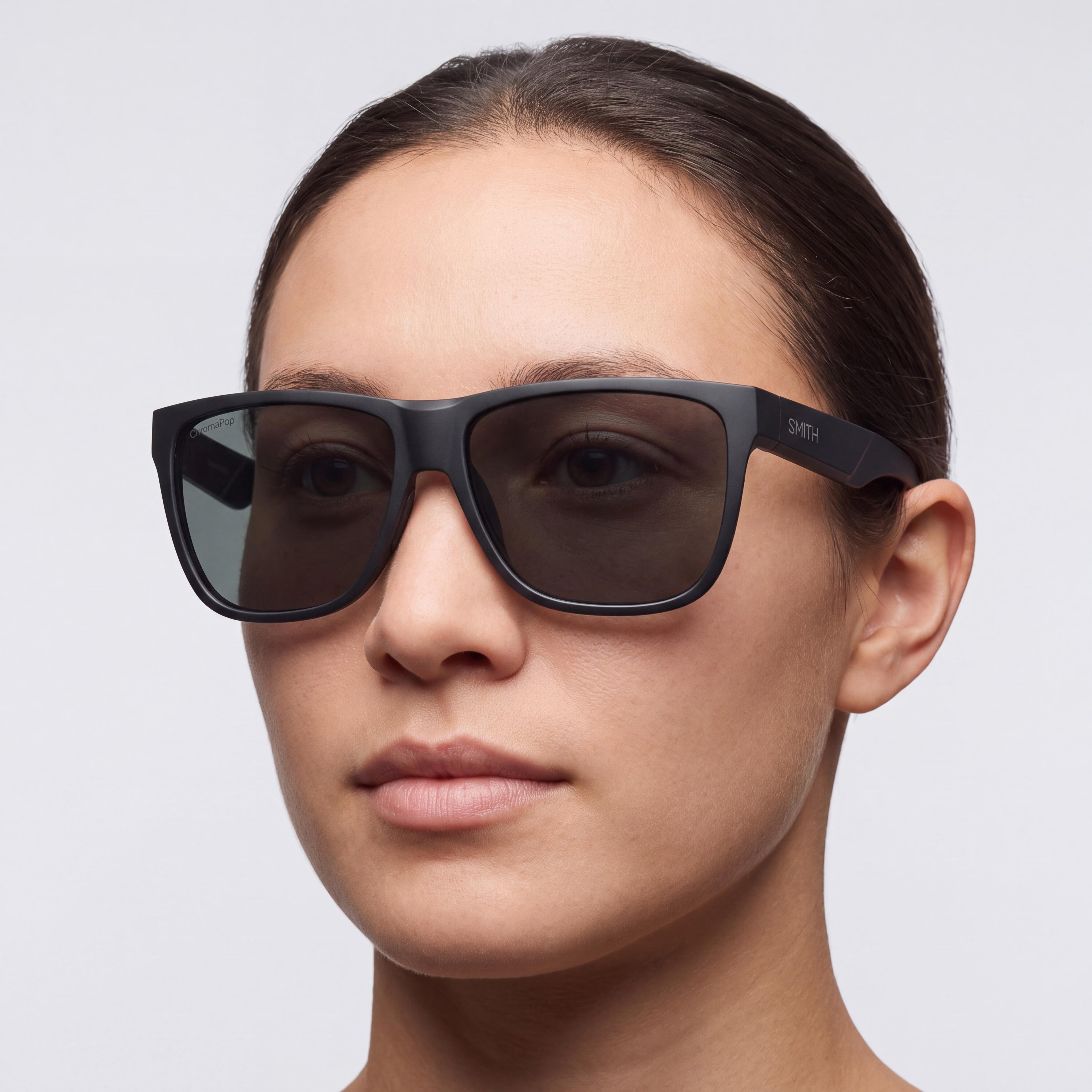 SMITH Lowdown XL 2 Unisex ChromaPop Polarized Sunglasses - Evolve™ Matte Black Frame / Black Lenses, Photo 4