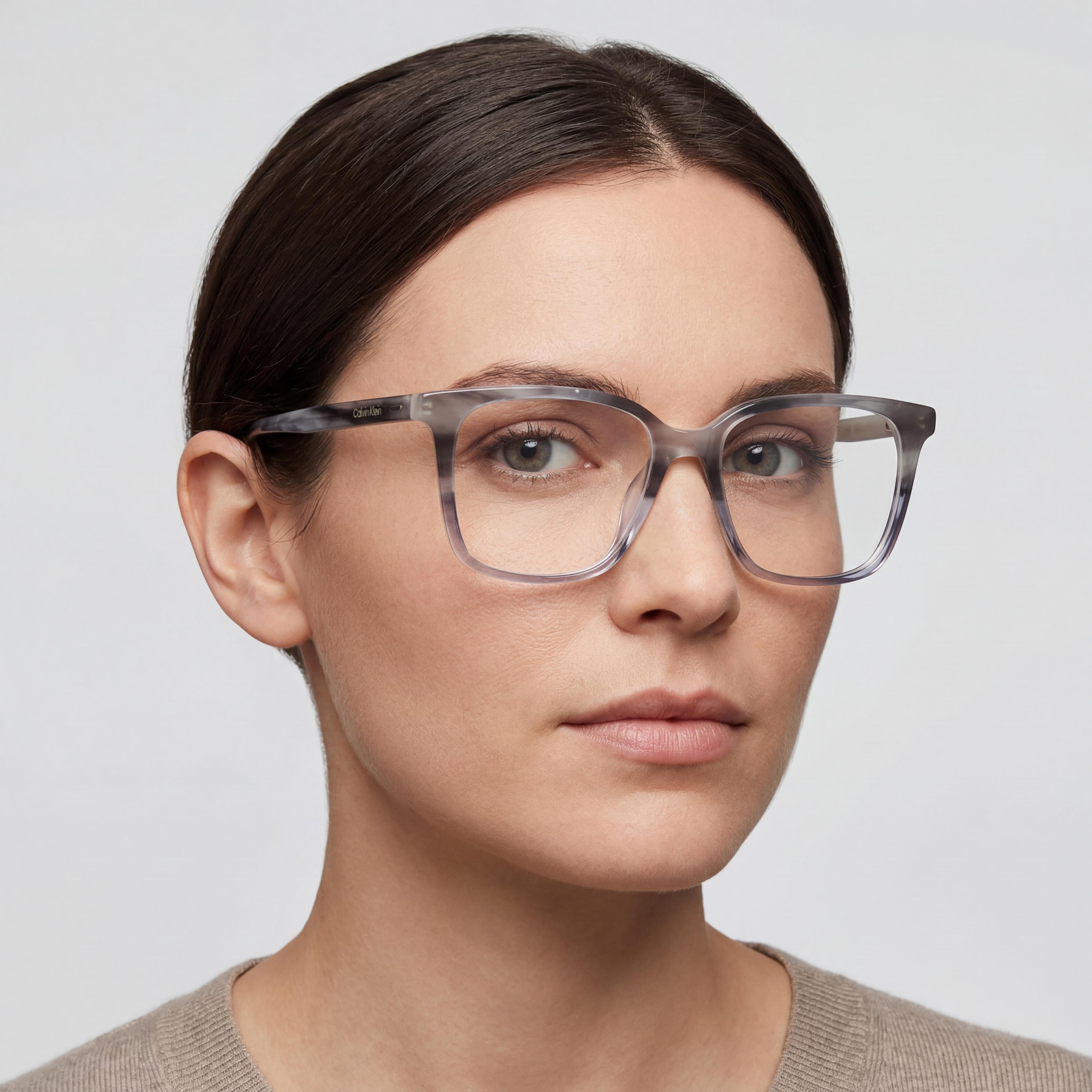 Calvin Klein Model Ck22540 Women's Acetate Optical Eyeglass Frame in Striped Grey, Lens Width 51mm, Photo 4