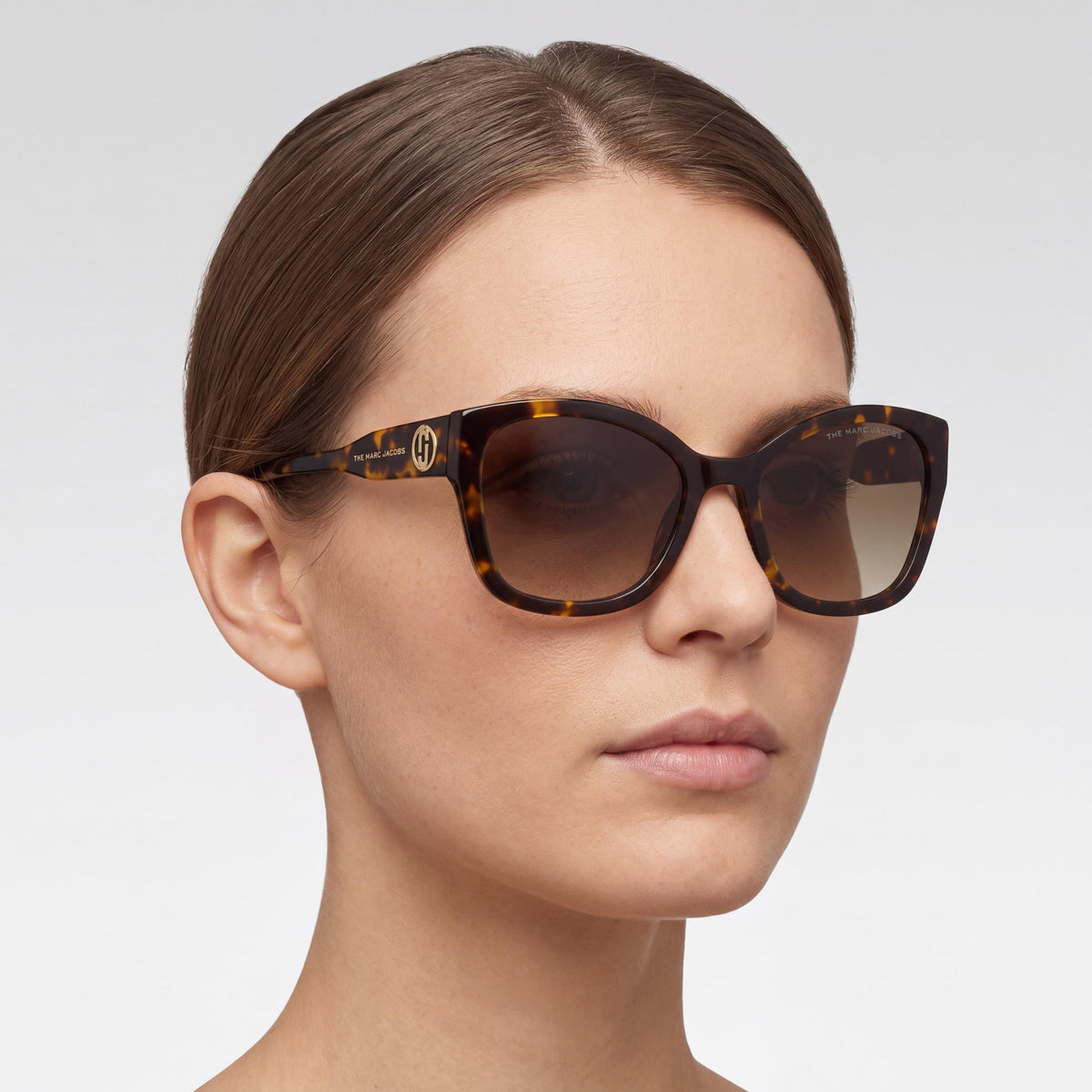 Marc Jacobs 626/S Women's Cat Eye Plastic Havana Gradient Brown Non-Polarized 100% UV Protection Sunglasses 56-20-140, Photo 4