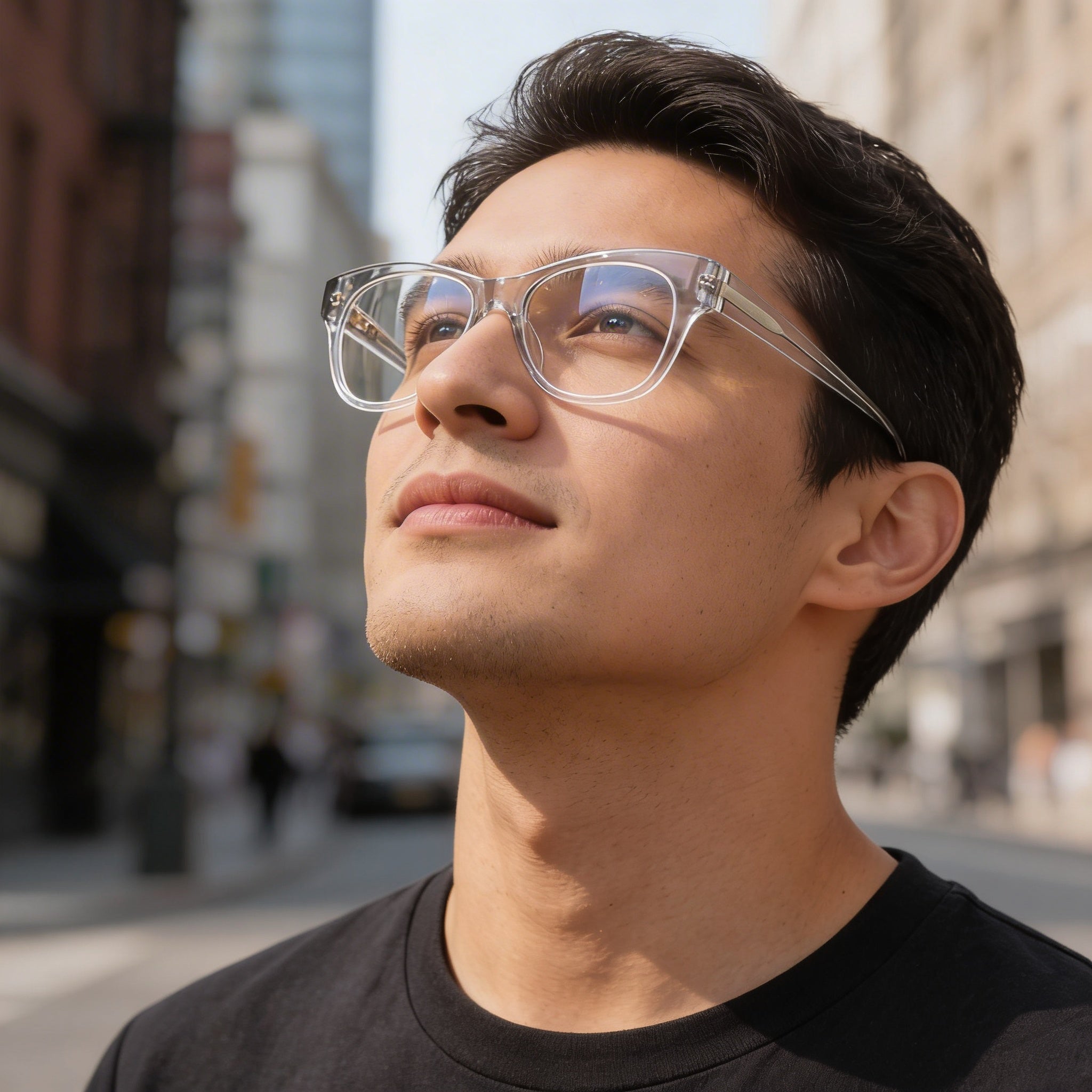 MCALLISTER Mc4504 Men's Grey Crystal Metal Eyewear with Polycarbonate Clear Lenses 52mm, Photo 5