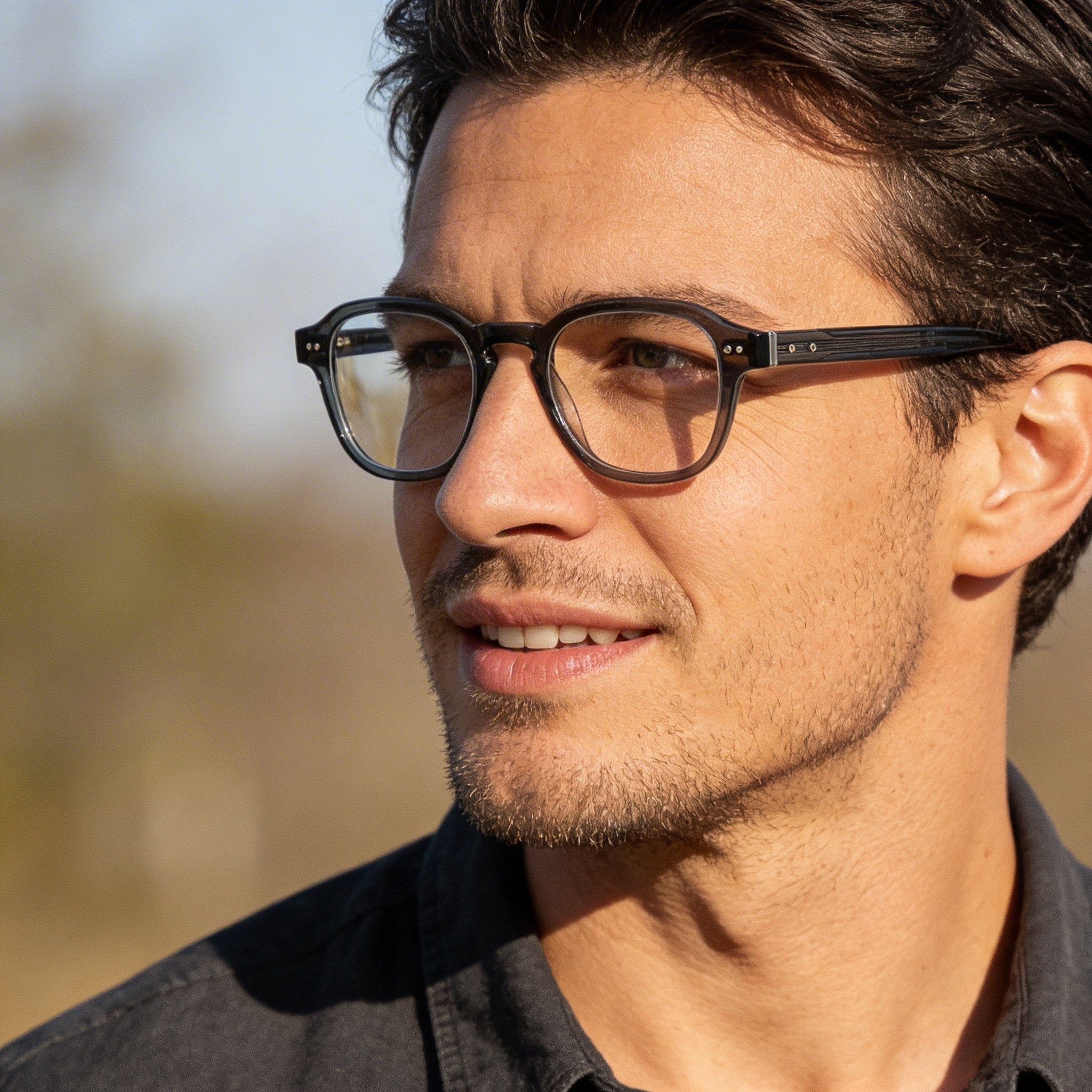 Tommy Hilfiger Gafas Modernas para Hombre Grises de ECO ACETATO No polarizadas de 48mm, Photo 4