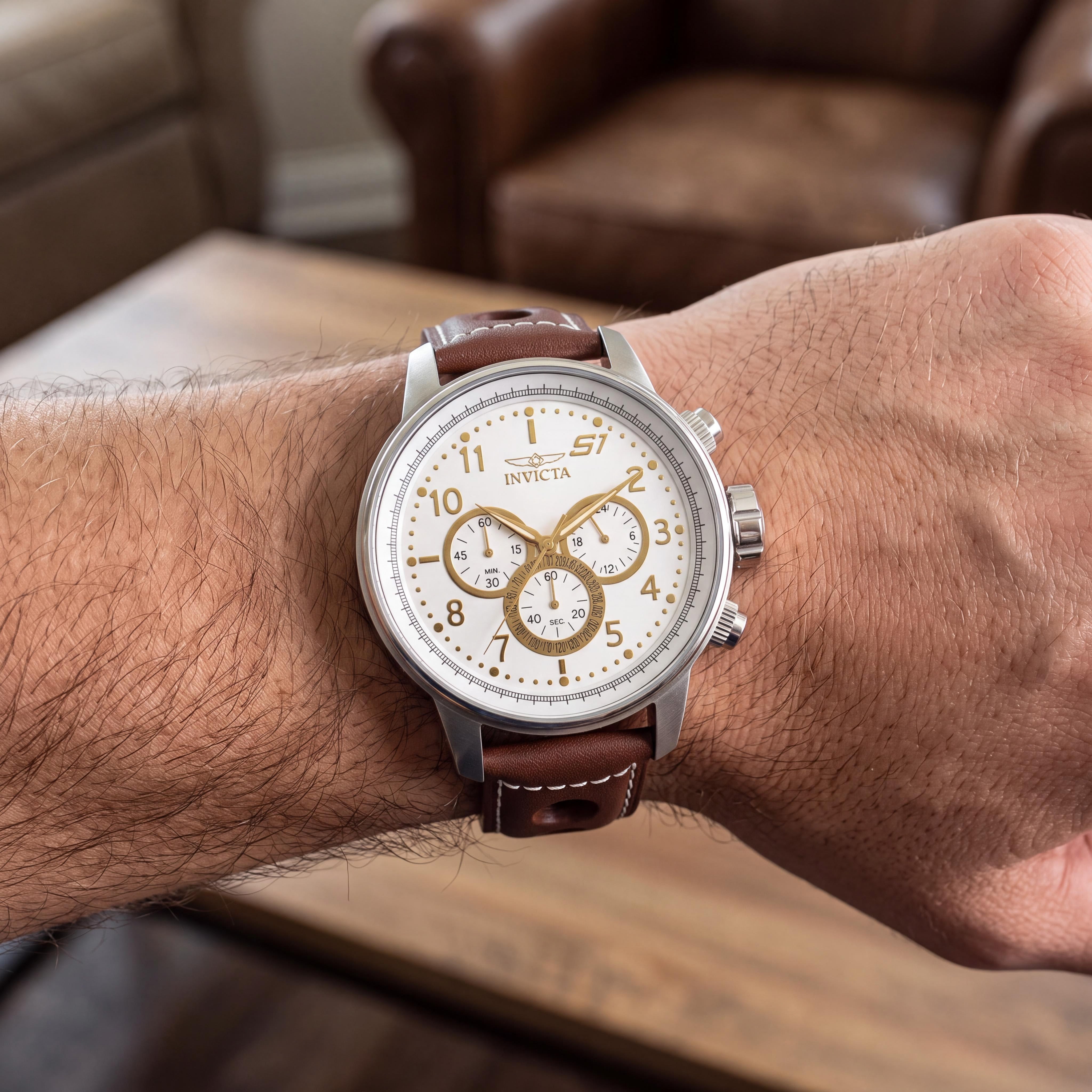 Invicta S1 Rally 16010 Reloj de Hombre de Acero Inoxidable 48mm Cuarzo Brilla en la Oscuridad Cronómetro 10 Bar Resistente al Agua, Photo 4