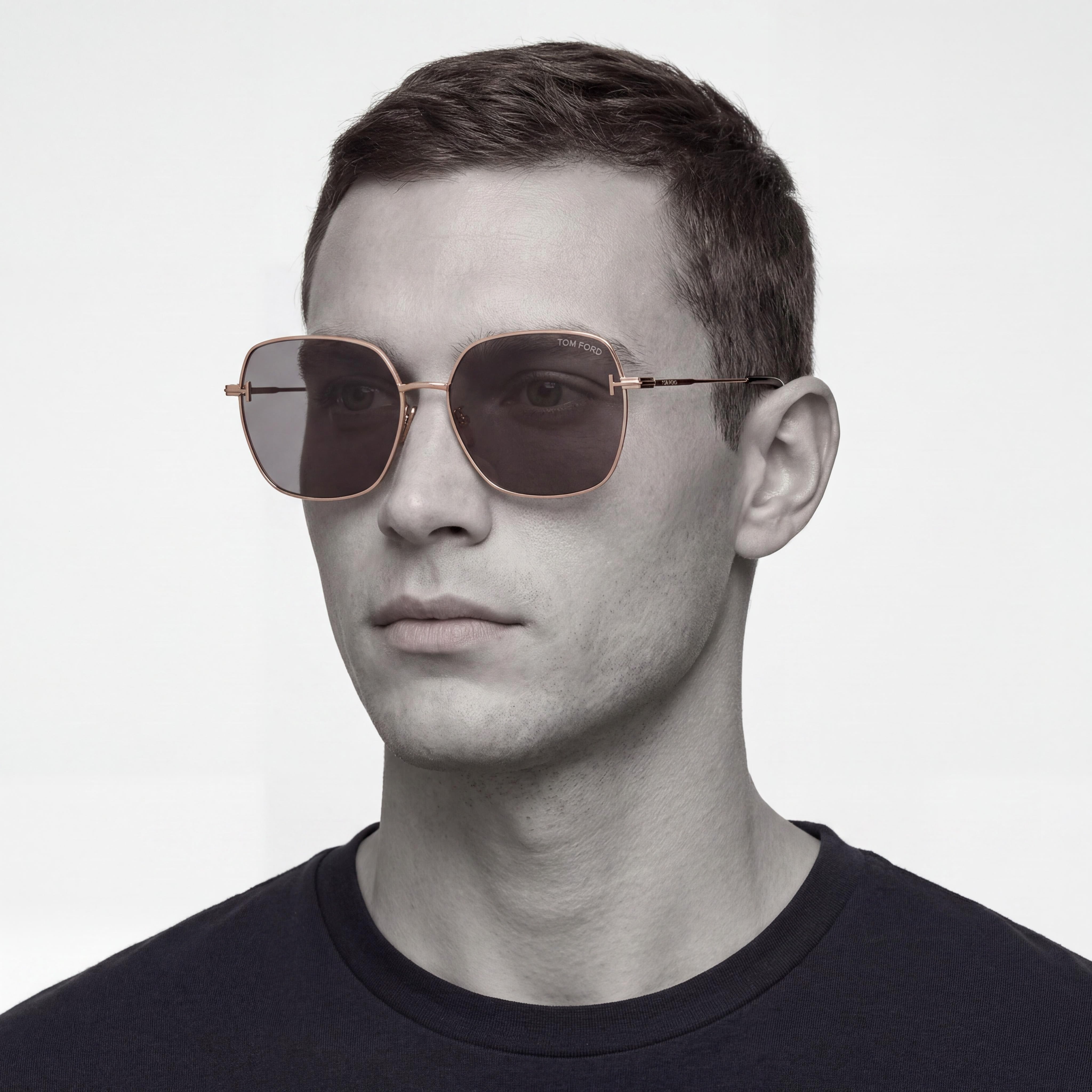 Tom Ford Classic Rose Gold Metal Unisex Non-Polarized Eyewear 59mm, Photo 4