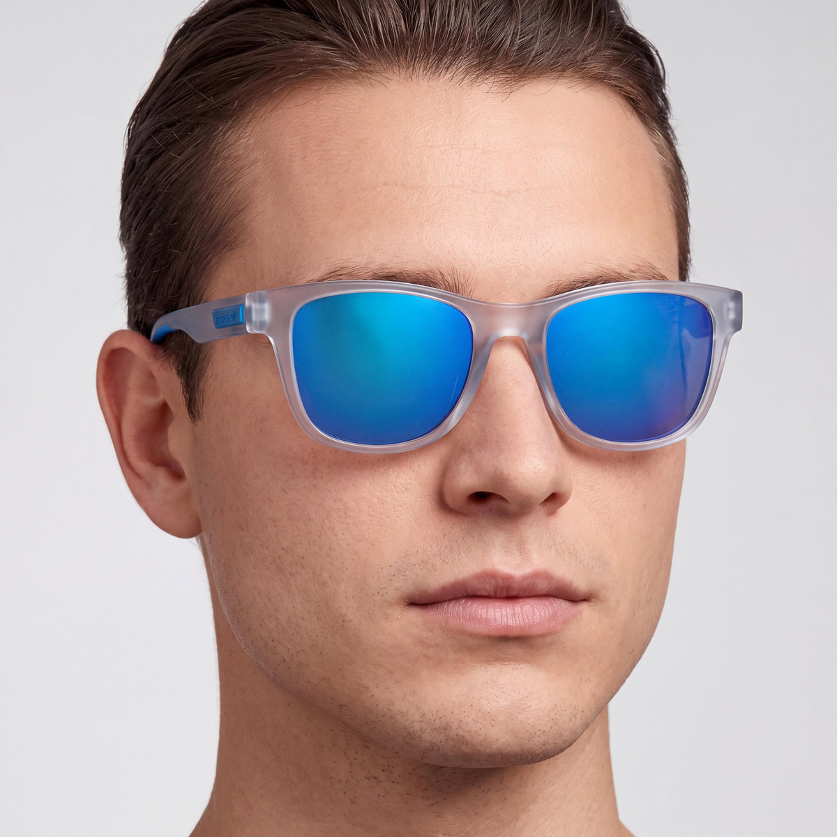 adidas Originals OR0079 Unisex Plastic Frame Blue Glass Blue Mirror Sunglasses, UV Protection, 51mm, Photo 3