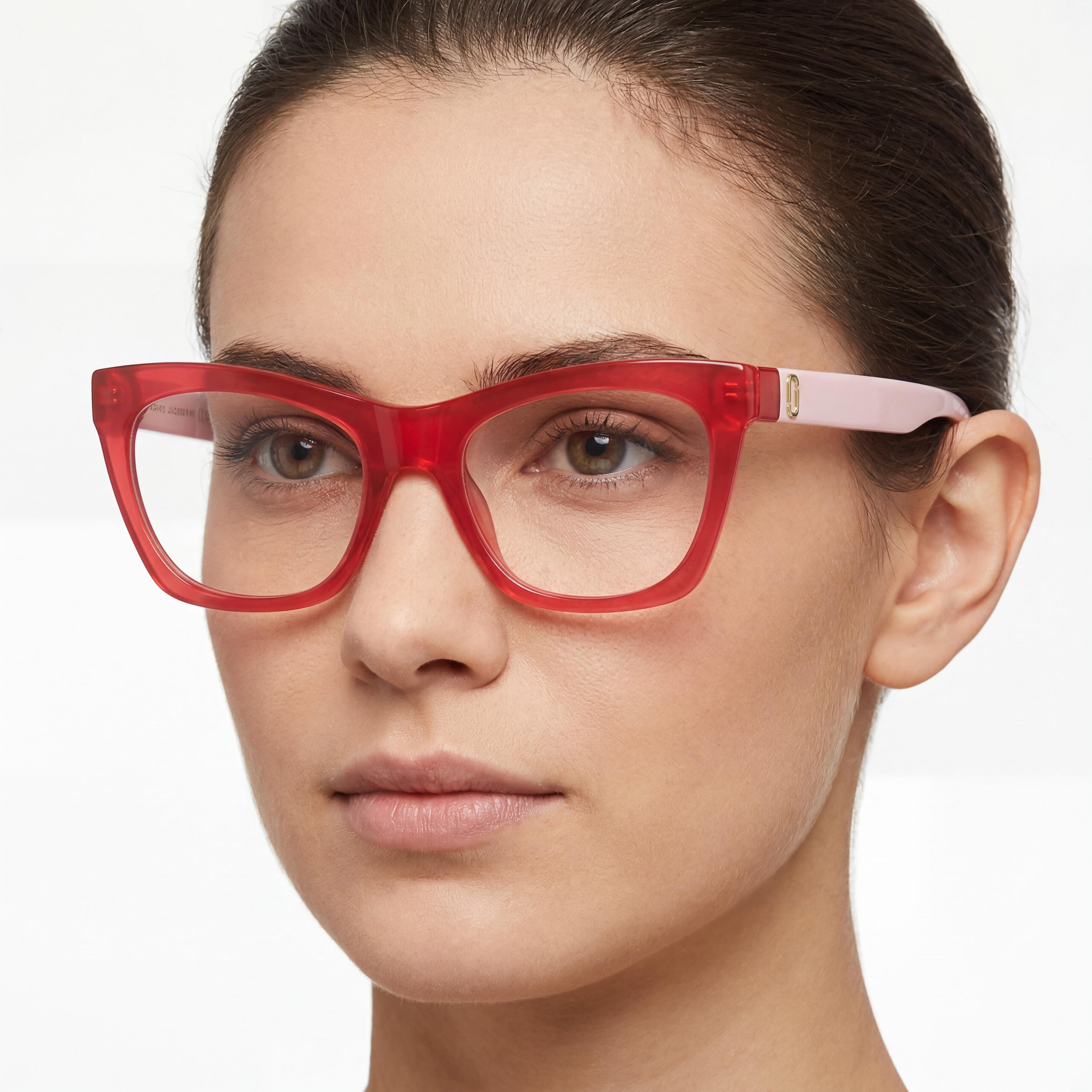 Marc Jacobs Temporary Women's Red Pink Cellulose Frame Polycarbonate Lens Non Polarized Sunglasses 53mm, Photo 4