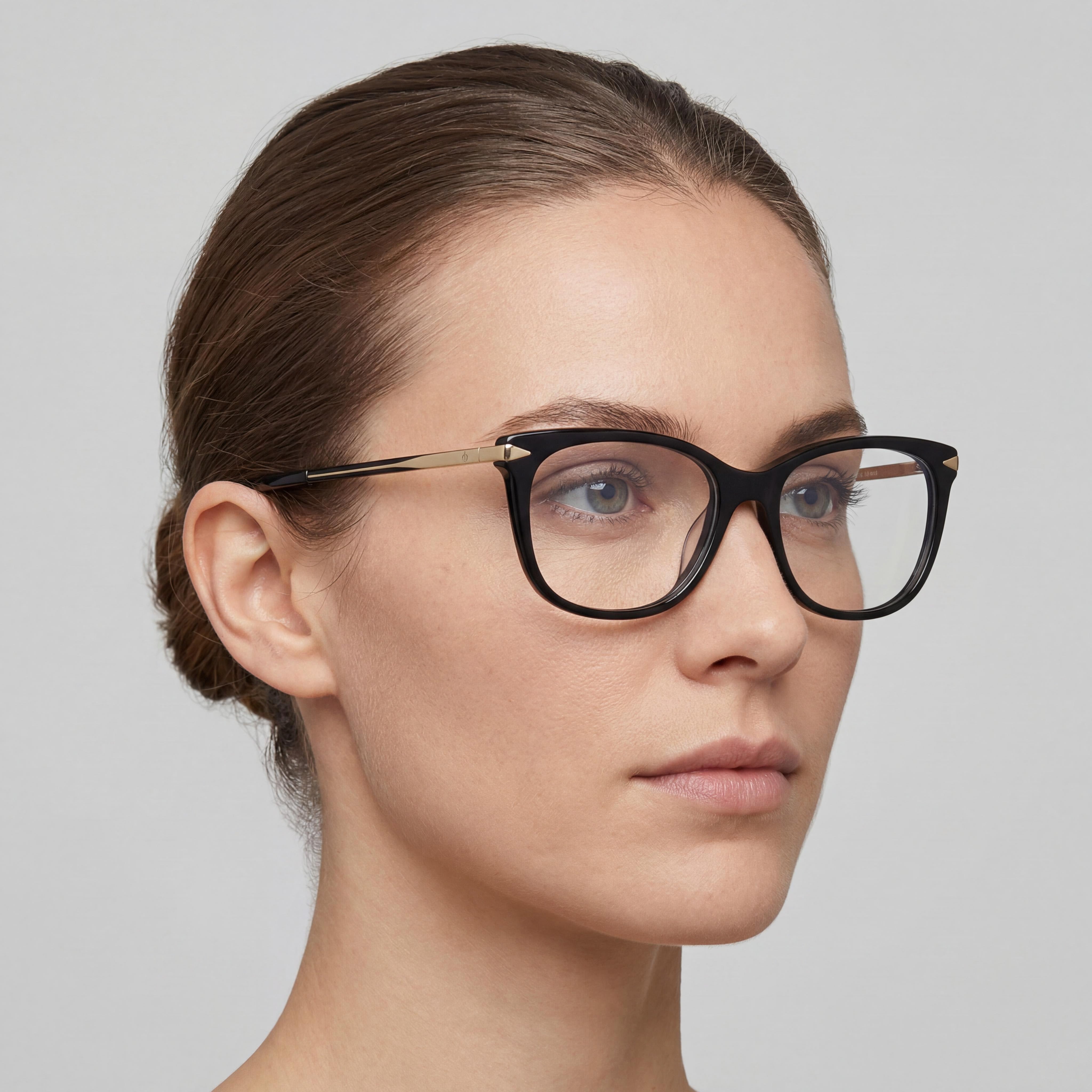 rag & bone Rnb 3006 Women’s Gold Metal Full Rim Rectangular Eyeglasses with Clear non- Polycarbonate Lenses 54-16, Photo 5