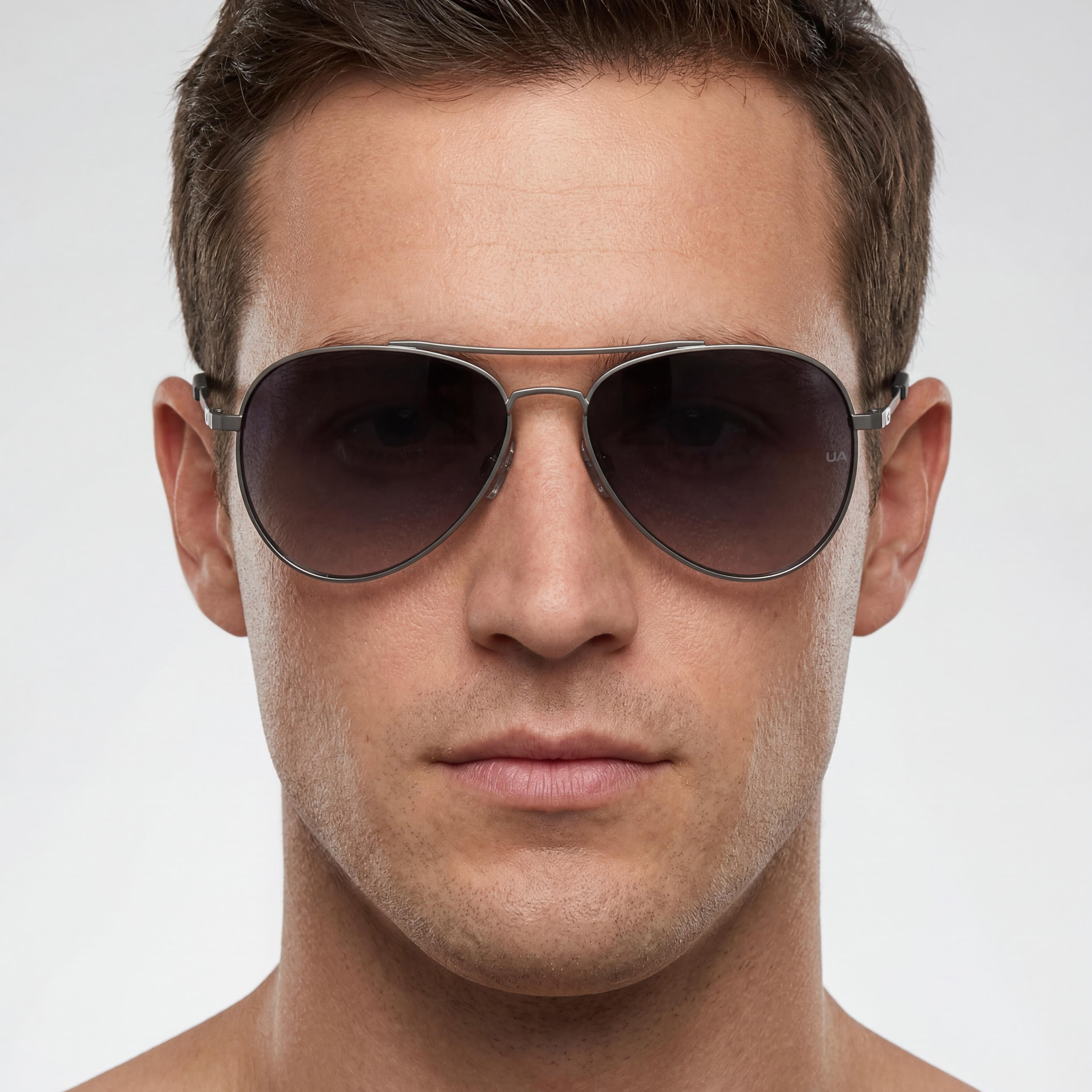 Gafas de sol unisex Under Armour UA 0007/G/S de acero inoxidable con montura gris rutenio oscuro y lentes grises de 59 mm con protección UV., Photo 5