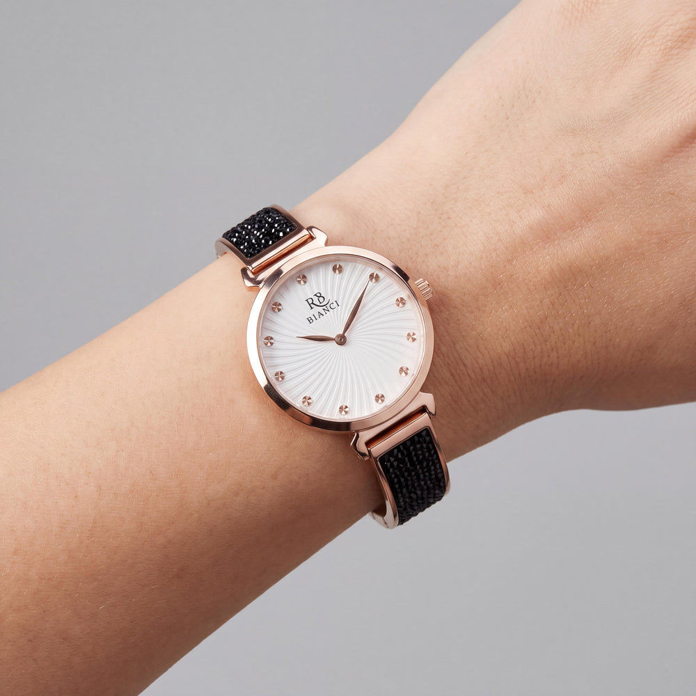 Reloj de cuarzo informal para mujer Seapro RB0204 de acero inoxidable con esfera blanca, resistencia al agua y cristal mineral resistente a los arañazos