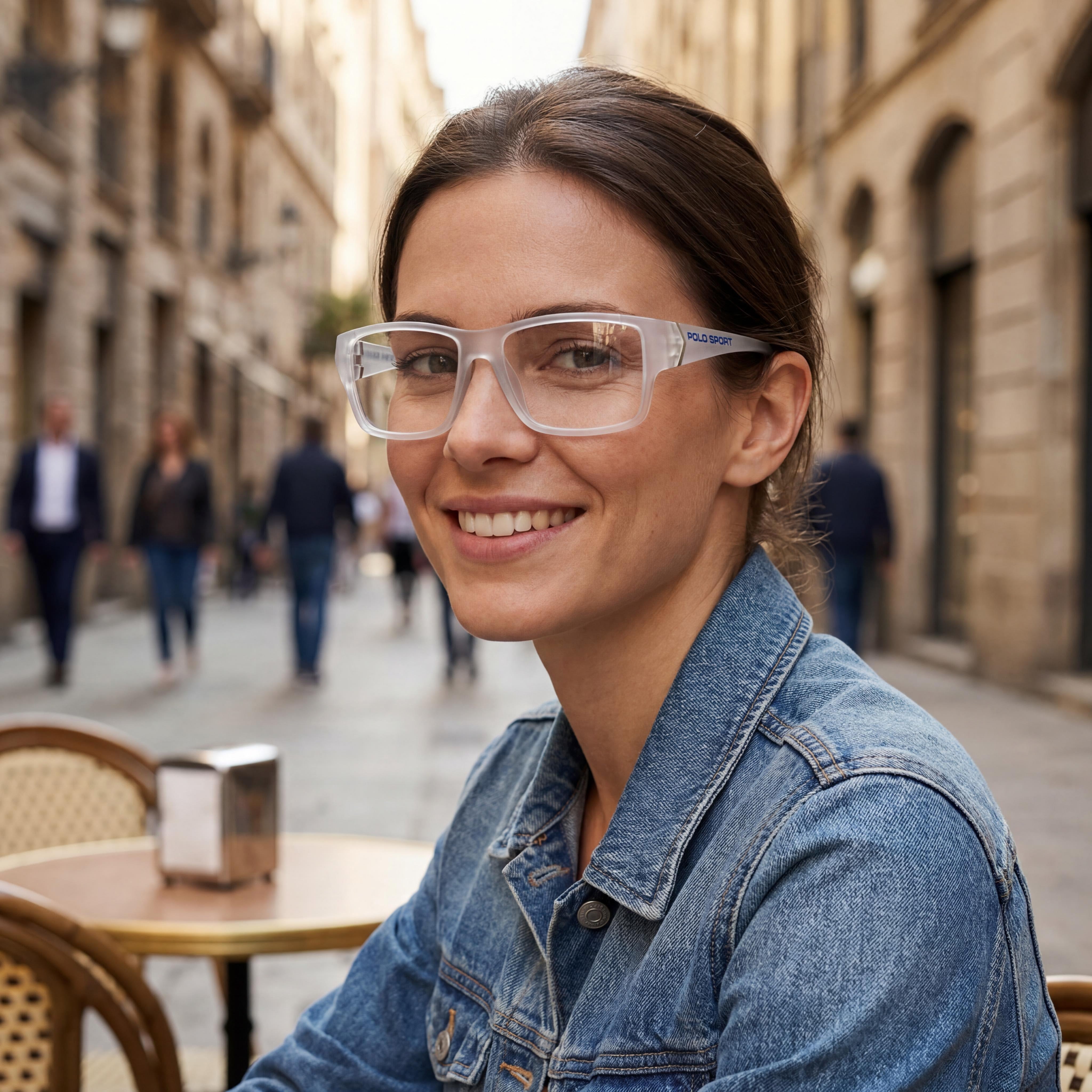 POLO RALPH LAUREN Ph2275u Universal Fit Women's Rectangular Matte Crystal Plastic Prescription Eyeglass Frames 55mm, Photo 4