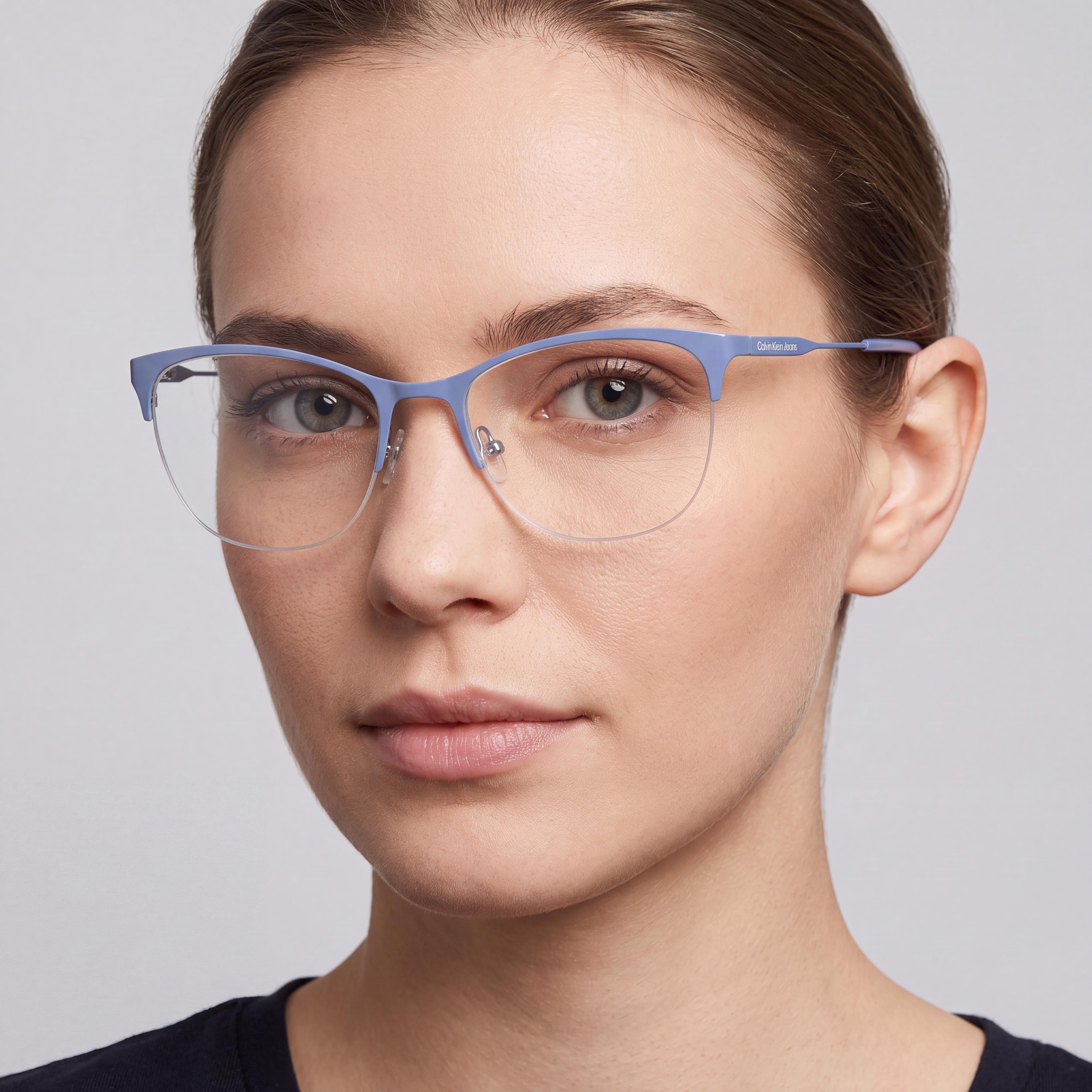 Calvin Klein Ckj22206 Gafas de sol polarizadas de metal azul para mujer 52mm, Photo 4
