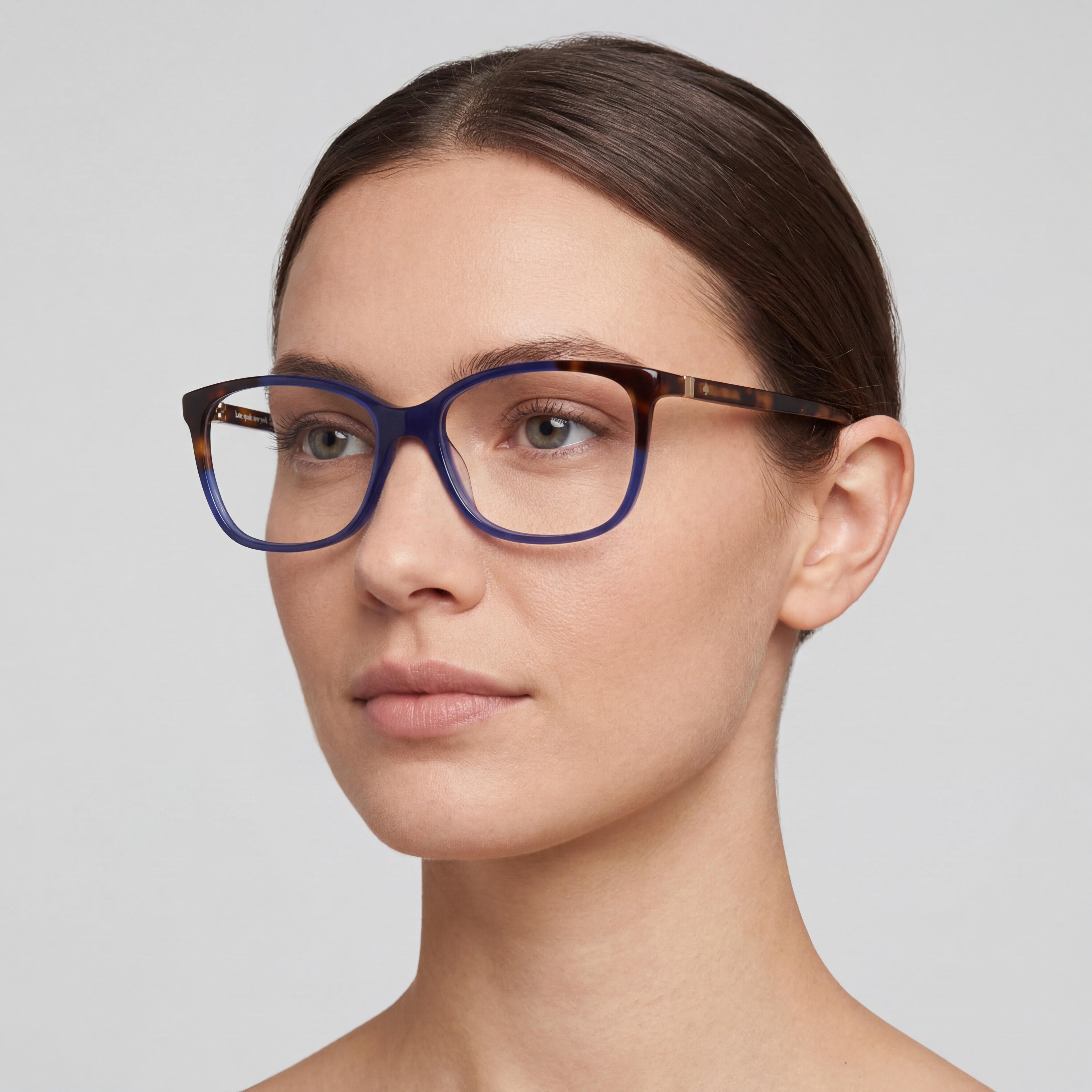 Gafas de sol Kate Spade New York Karlyn para mujer, montura rectangular de plástico, color azul habana, 53 mm, Photo 5