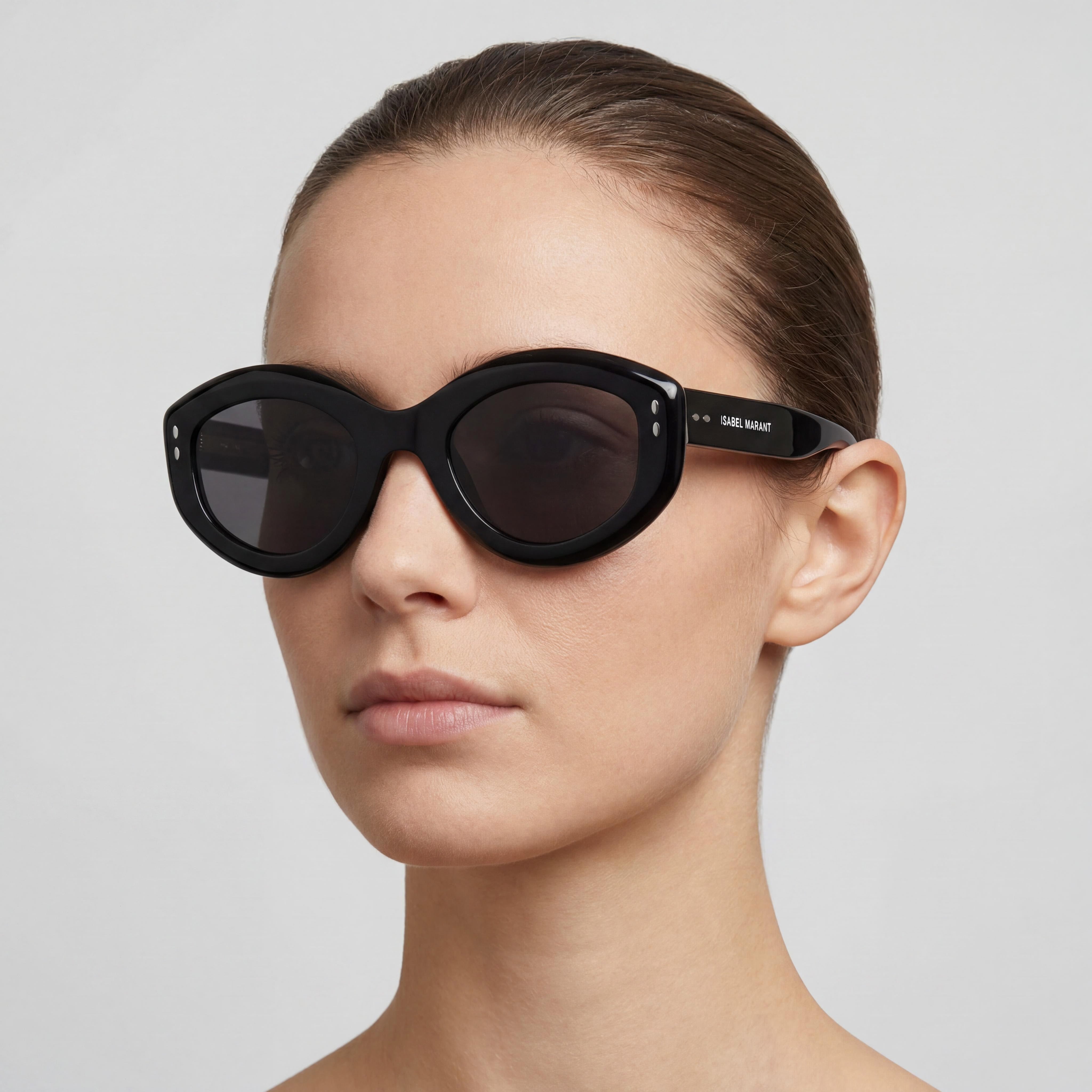 Isabel Marant Modern Im 0105/g/s Women's Black Acetate Frame Non-Polarized Sunglasses with UV Protection 52mm, Photo 4