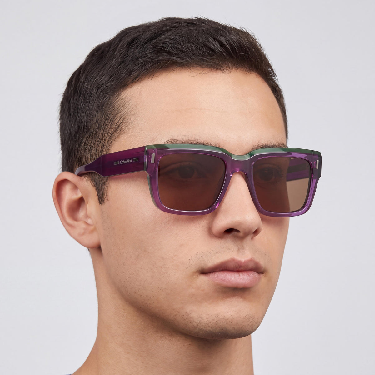 Calvin Klein Ck23538s Unisex Sport Sunglasses with Multi-coloured Plastic Frame and Violet Lenses 55mm, Photo 4