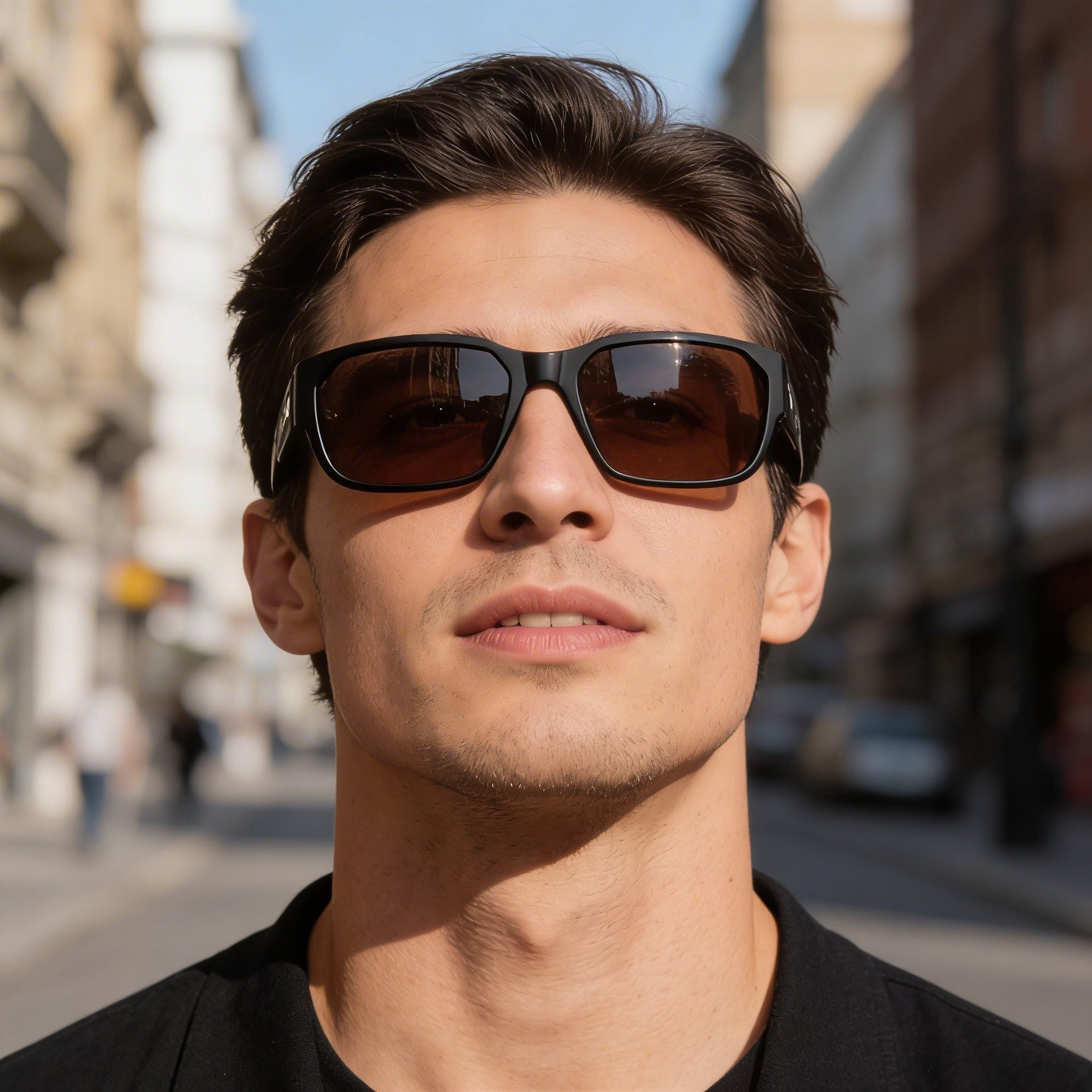 adidas Modern Men's Injected Sports Sunglasses, Opaque Black Frame, Brown Lenses, UV 400 Protection, 58mm, Photo 4