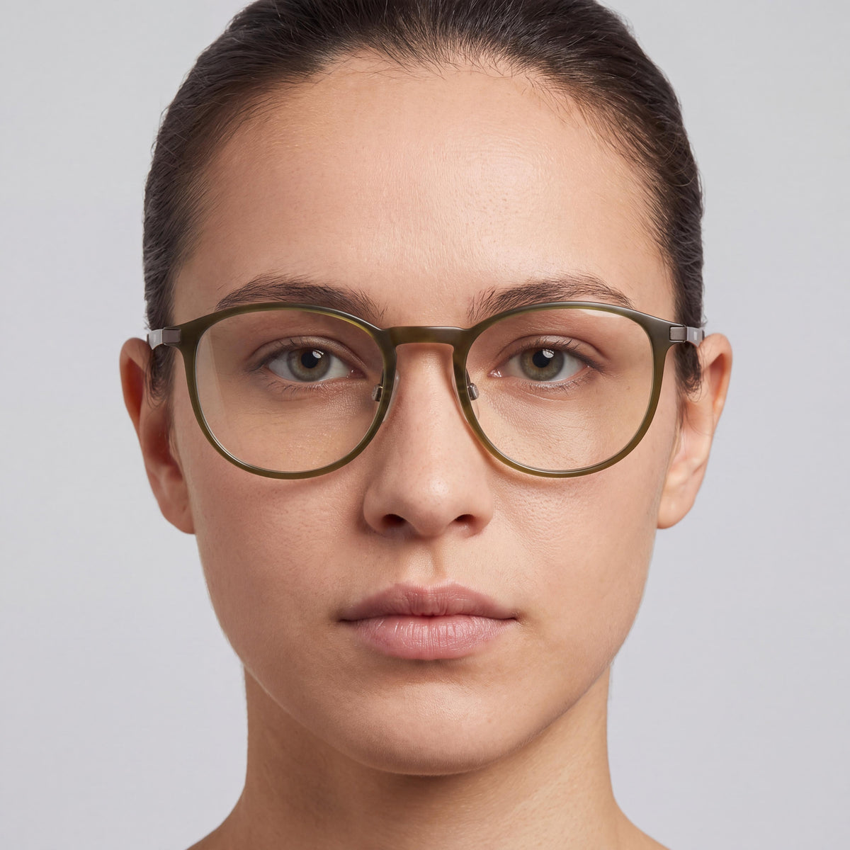 Gafas graduadas PUMA Pu0078o-002 unisex con montura de plástico verde transparente y gris plomo (lente 49 mm, puente 20 mm, varilla 140 mm), Photo 4